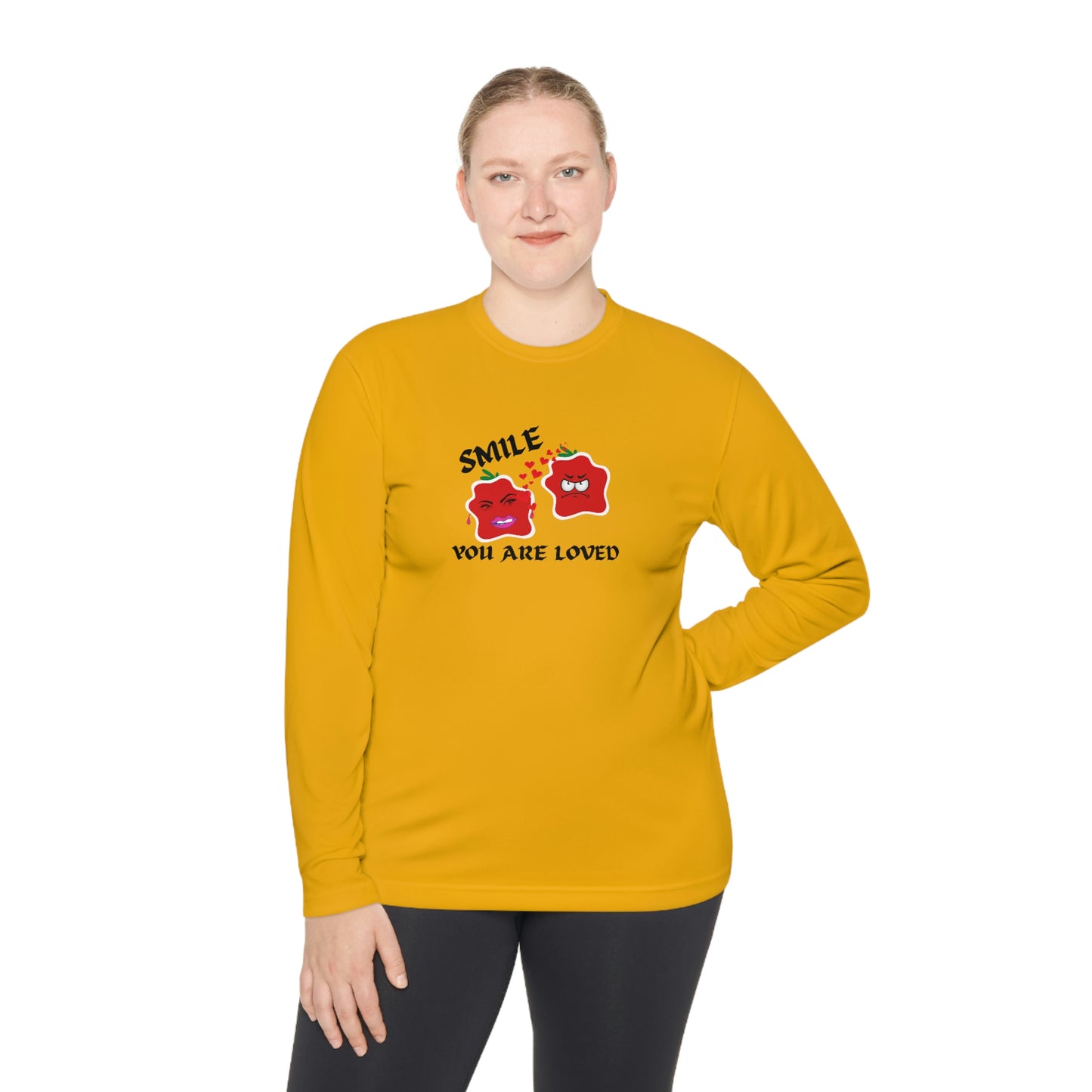 Smile You Are Loved Unisex Lightweight Long Sleeve Tee