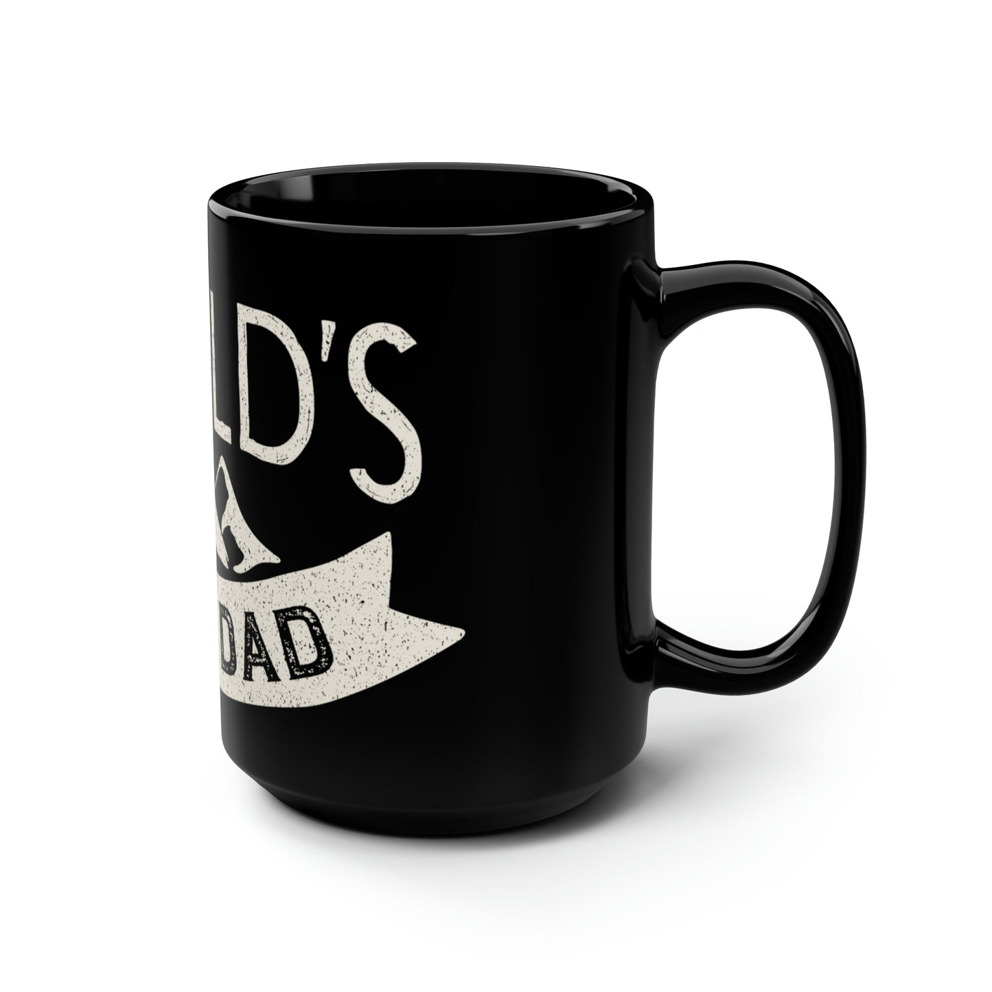 Exotic Print Fathers Day Black Mug, 15oz