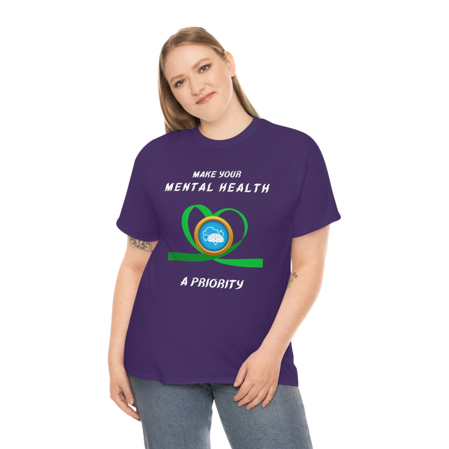 Mental Health A Priority Unisex Heavy Cotton Tee