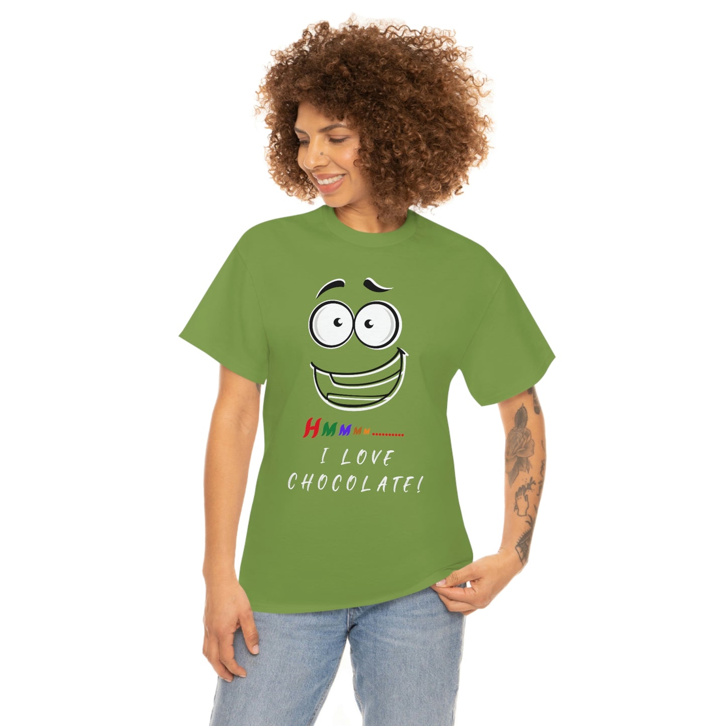 Hmmm... I Love Chocolate Unisex Heavy Cotton Tee