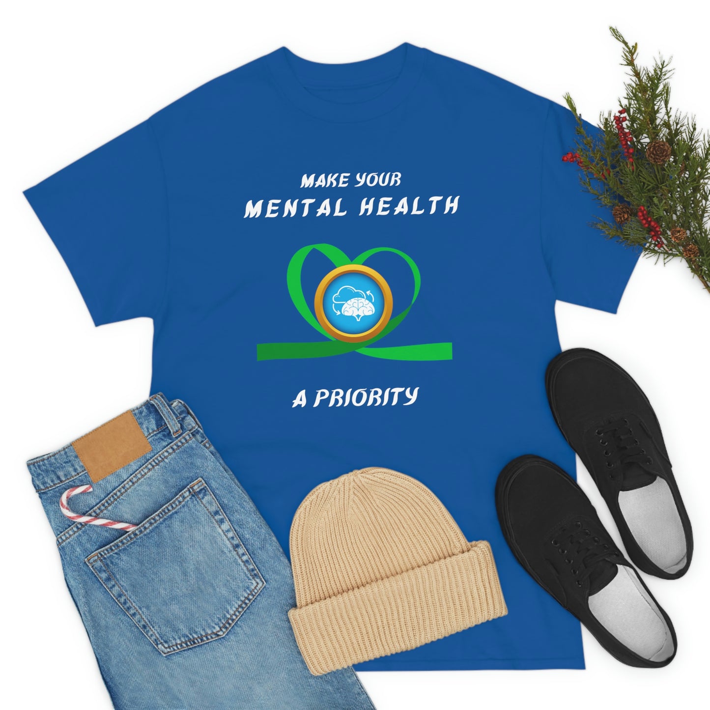 Mental Health A Priority Unisex Heavy Cotton Tee