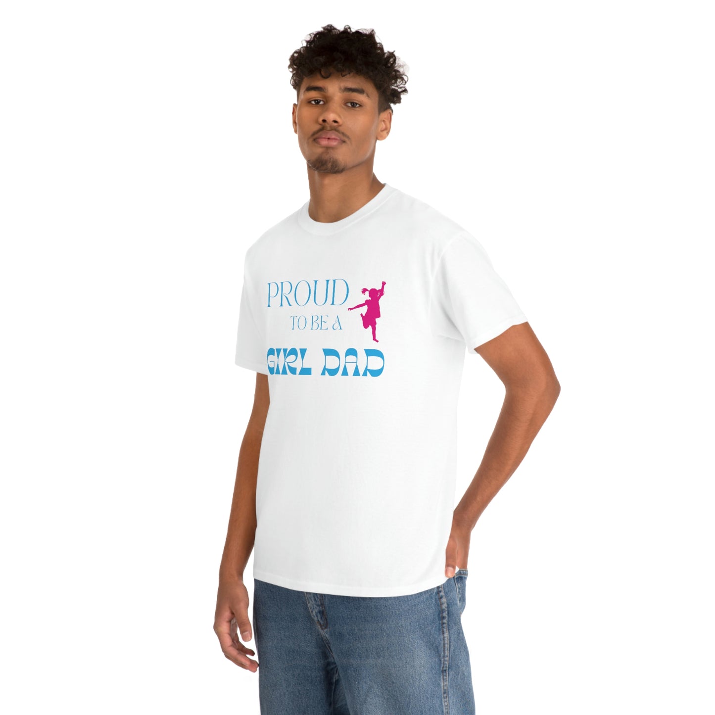 Proud To Be A Girl Dad Heavy Cotton Tee