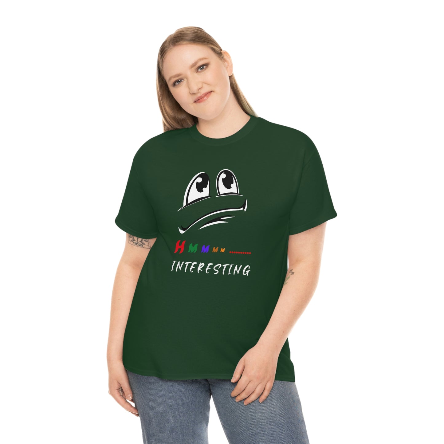 Hmmm, Interesting Unisex Heavy Cotton Tee