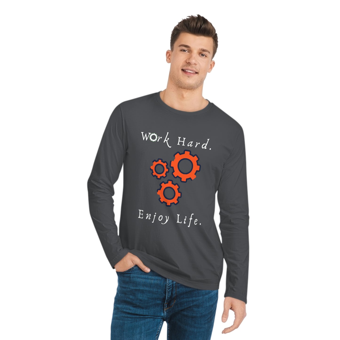 Make It Happen, Men's Organic Sparker Long Sleeve Shirt