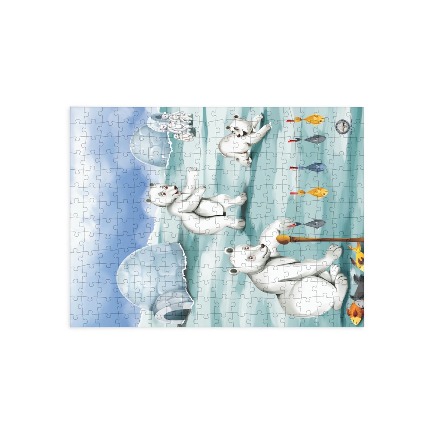 Poro the Polar Bear Family Fishing Puzzle (96, 252, 500, 1000-Piece)