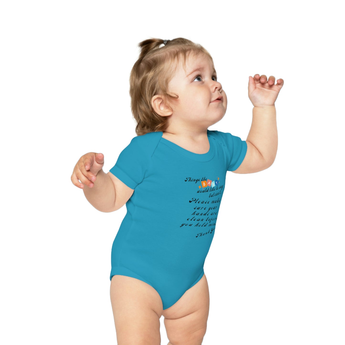 Baby Talk, Combed Cotton Baby Bodysuit