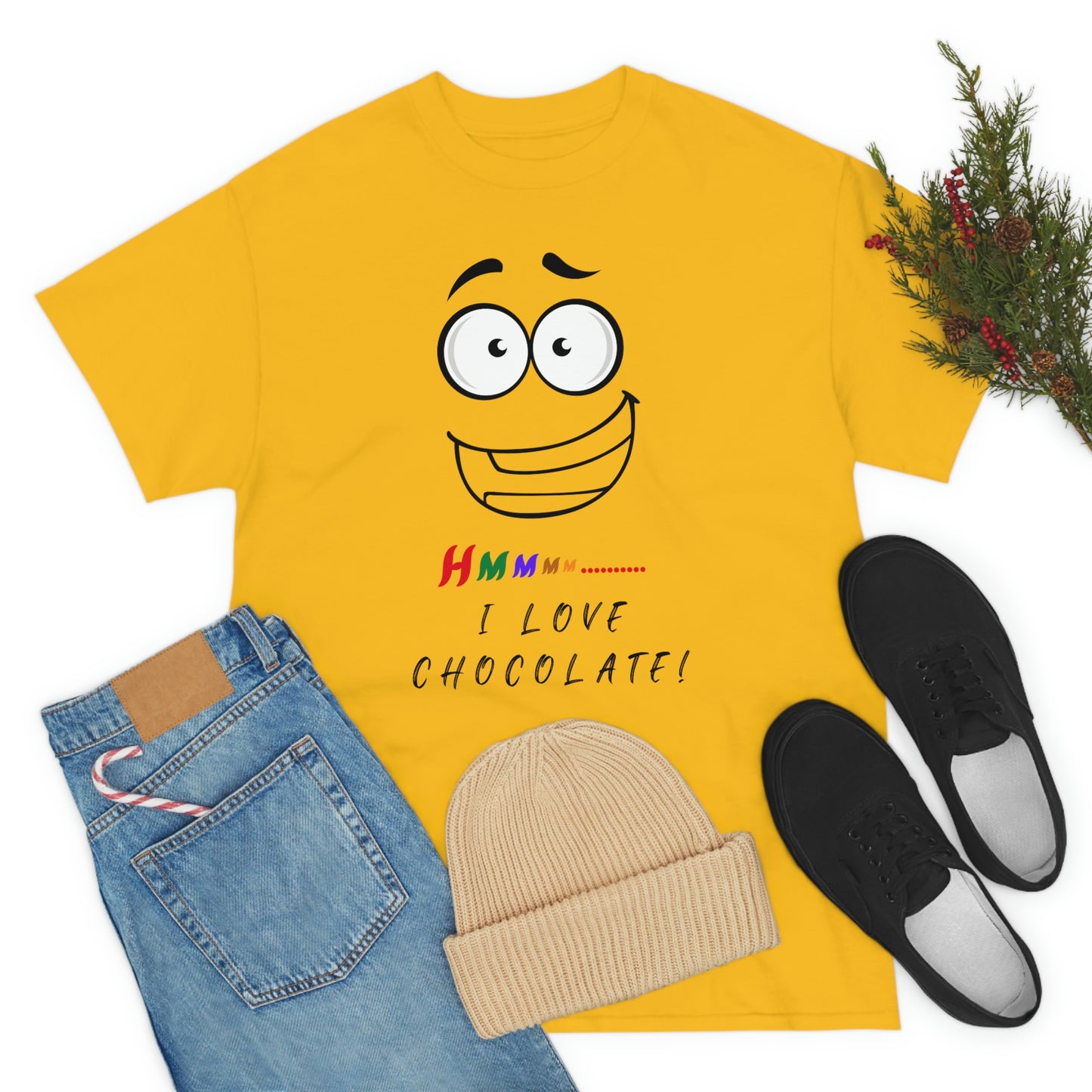 Hmmm... I Love Chocolate Unisex Heavy Cotton Tee