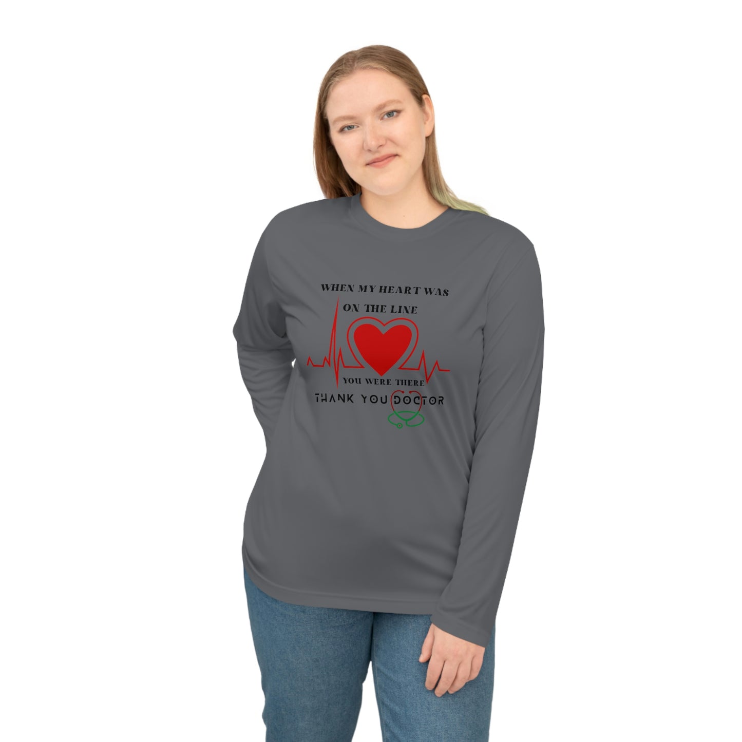 Medical, CVICU, EKG, Unisex Performance Long Sleeve Shirt