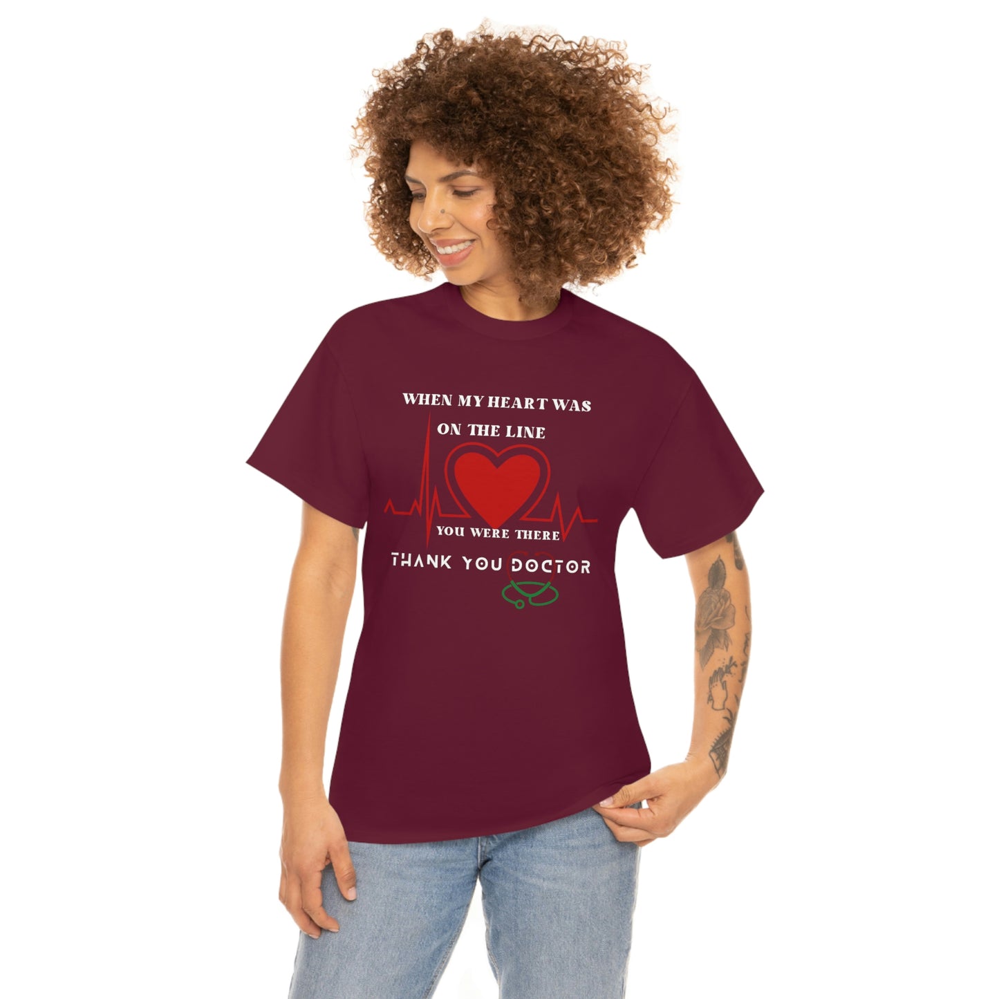 Medical, CVICU, EKG Unisex Heavy Cotton Tee