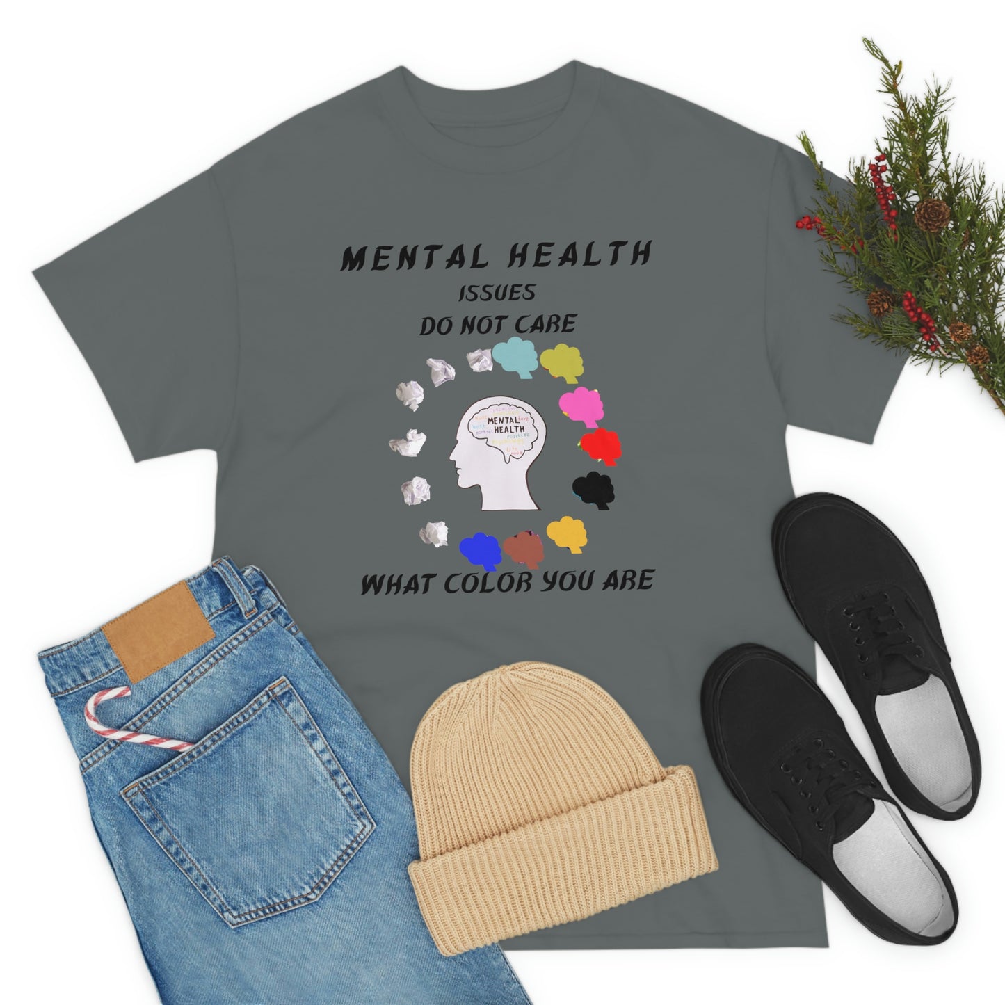 Mental Health Color Unisex Heavy Cotton Tee