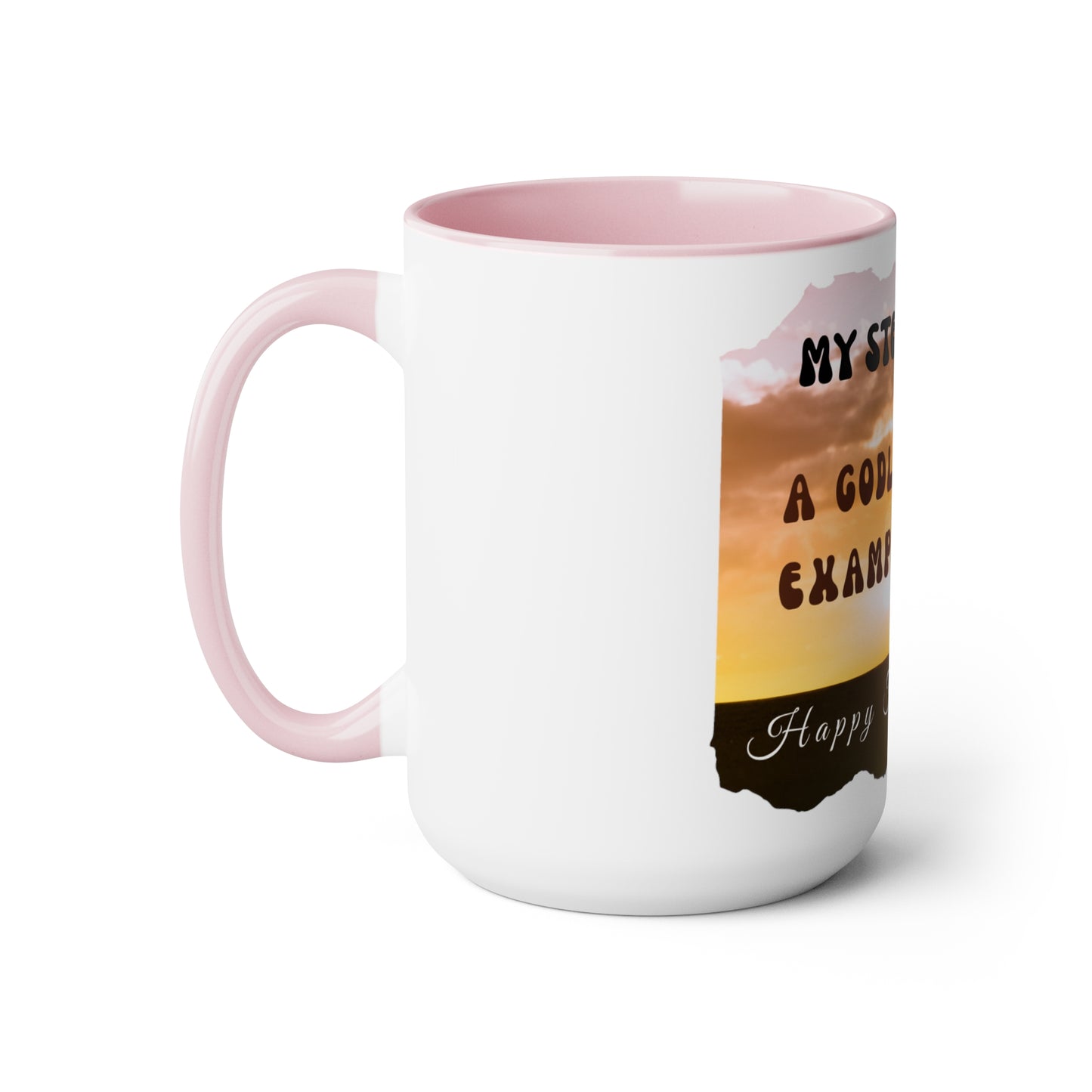 Exotic Print Father's Day Two-Tone Coffee Mugs, 15oz