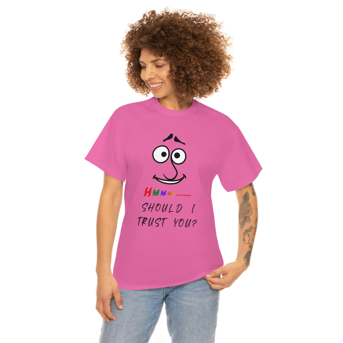 Hmmm, Funny, Unisex Heavy Cotton Tee