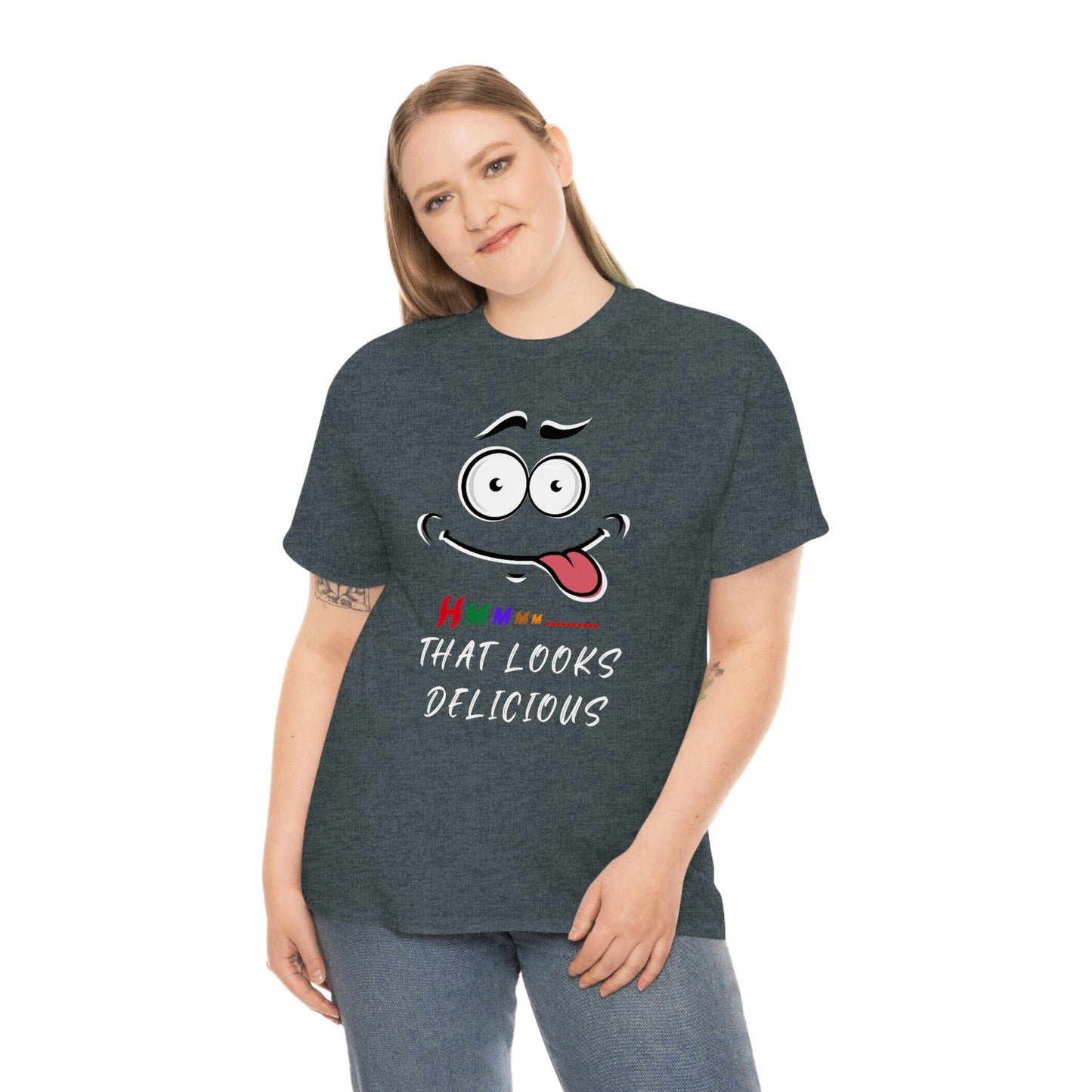 Hmmm, Funny, Unisex Heavy Cotton Tee