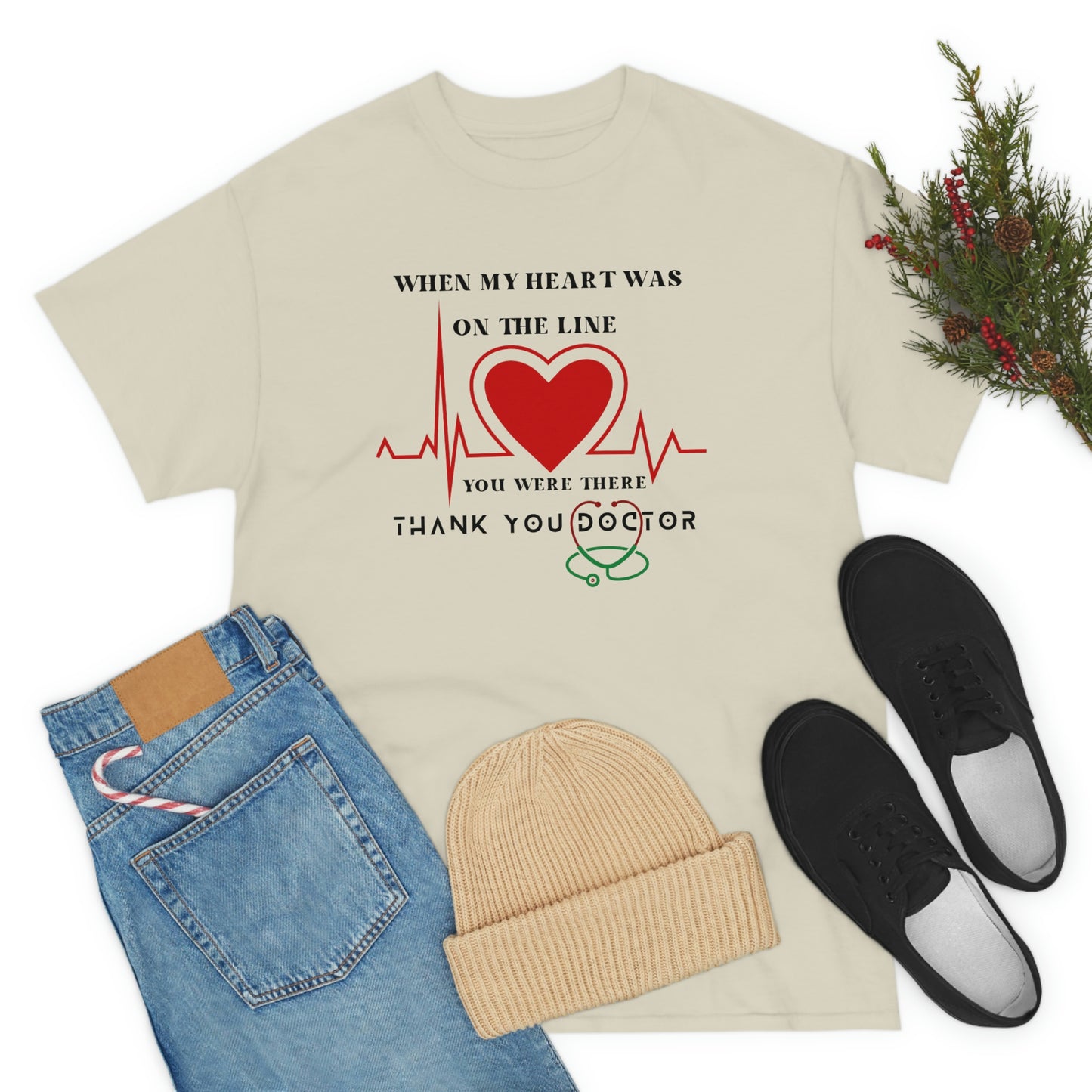 Medical, CVICU, EKG, Unisex Heavy Cotton Tee