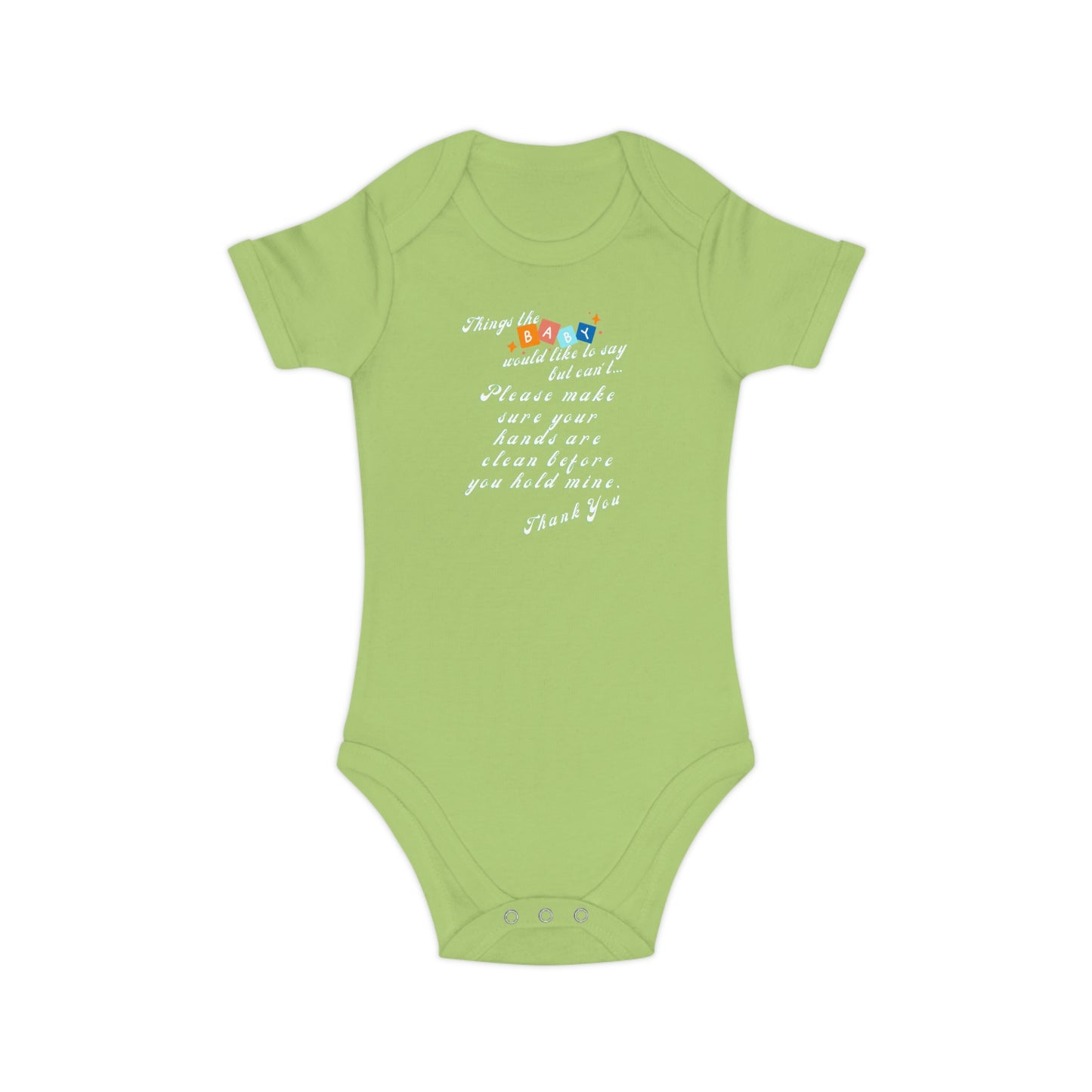 Baby Talk, Combed Cotton Baby Bodysuit