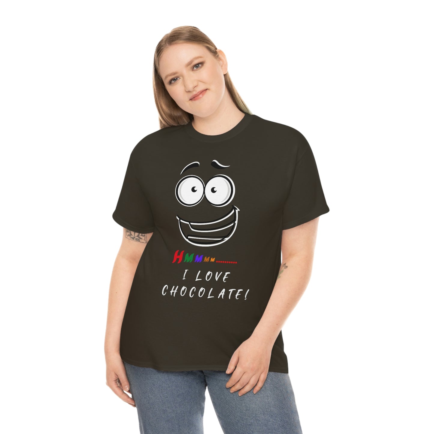 Hmmm... I Love Chocolate Unisex Heavy Cotton Tee