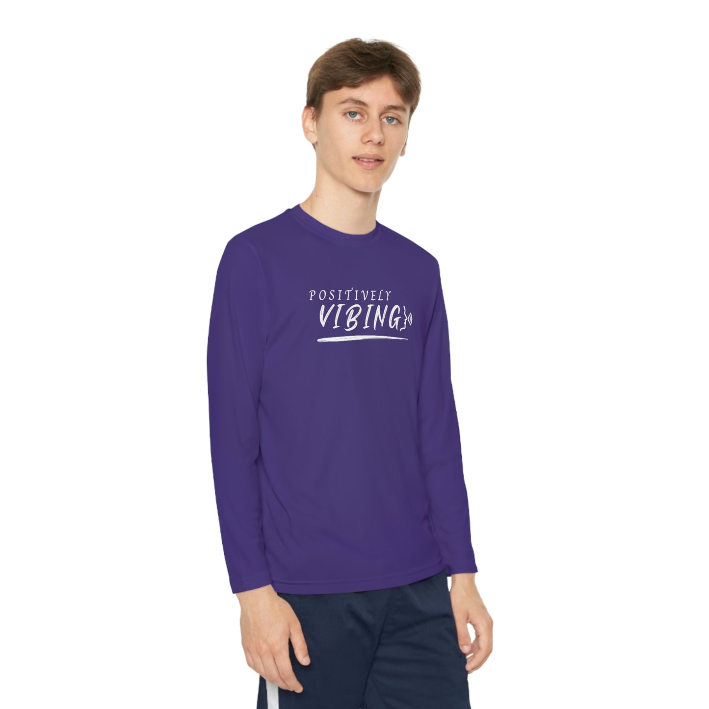 Vibes, Youth Long Sleeve Competitor Tee