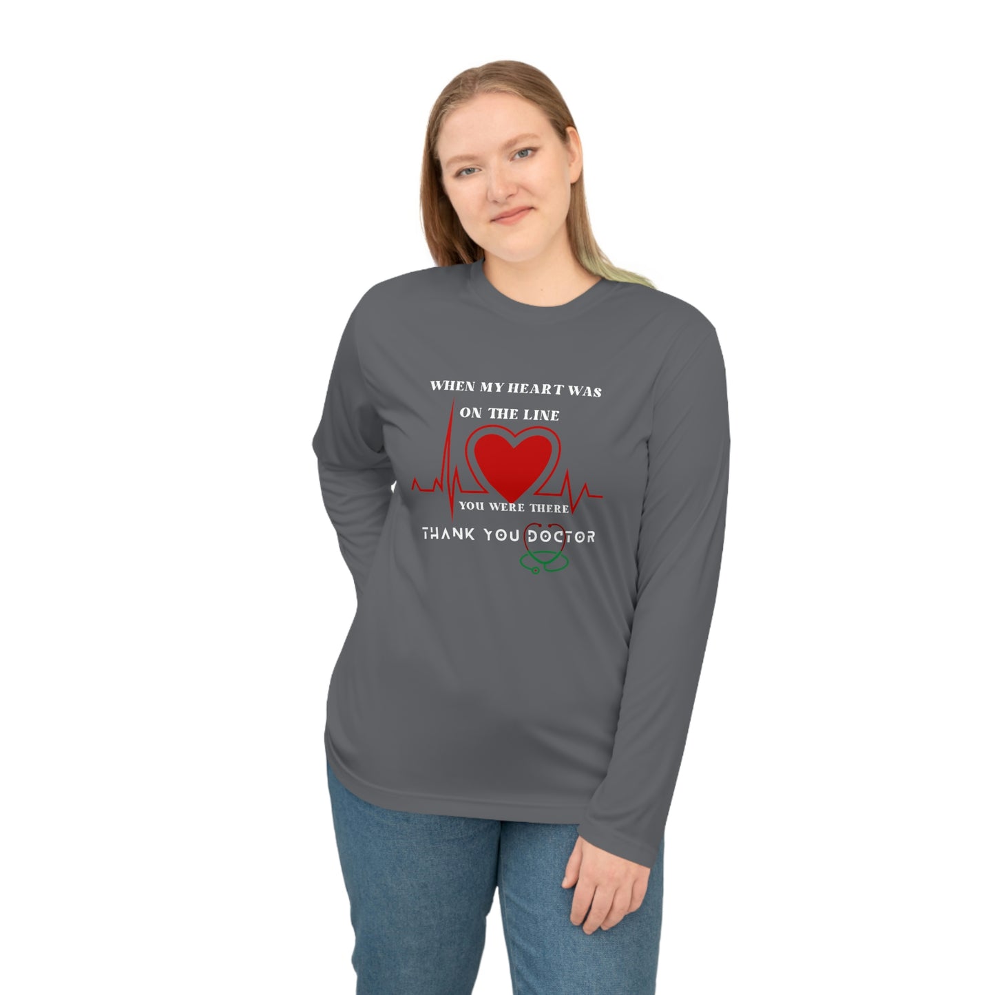 Medical, CVICU, EKG, Unisex Performance Long Sleeve Shirt