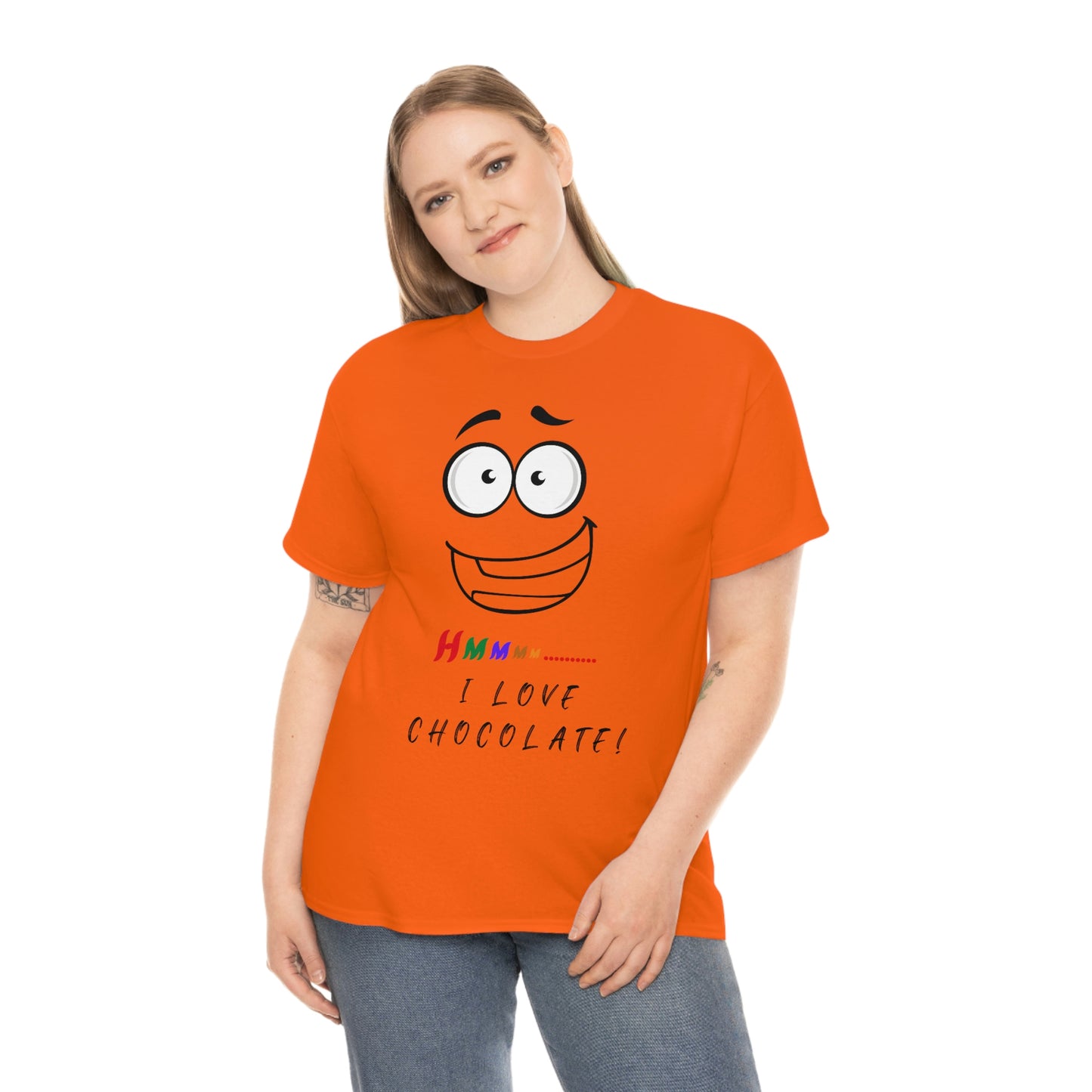 Hmmm... I Love Chocolate Unisex Heavy Cotton Tee