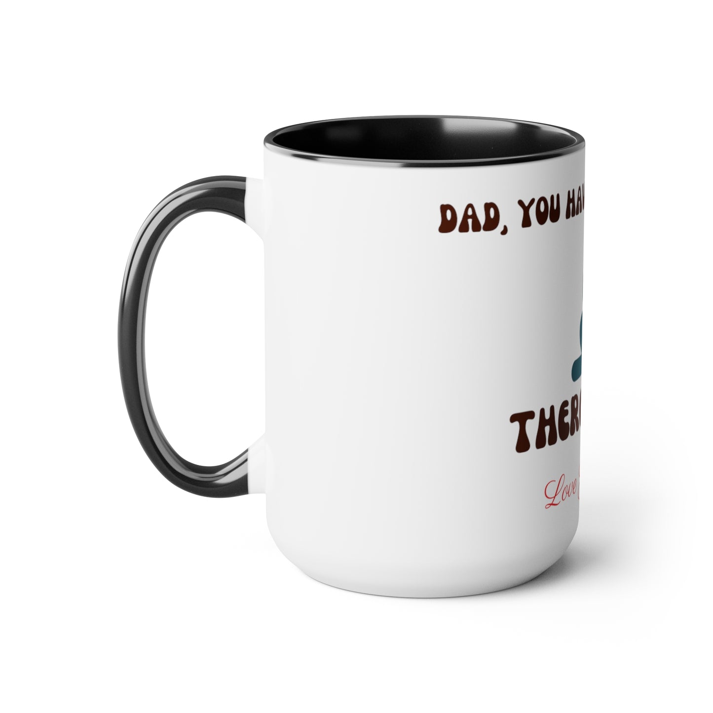 Exotic Print Fathers Day Two-Tone Coffee Mugs, 15oz