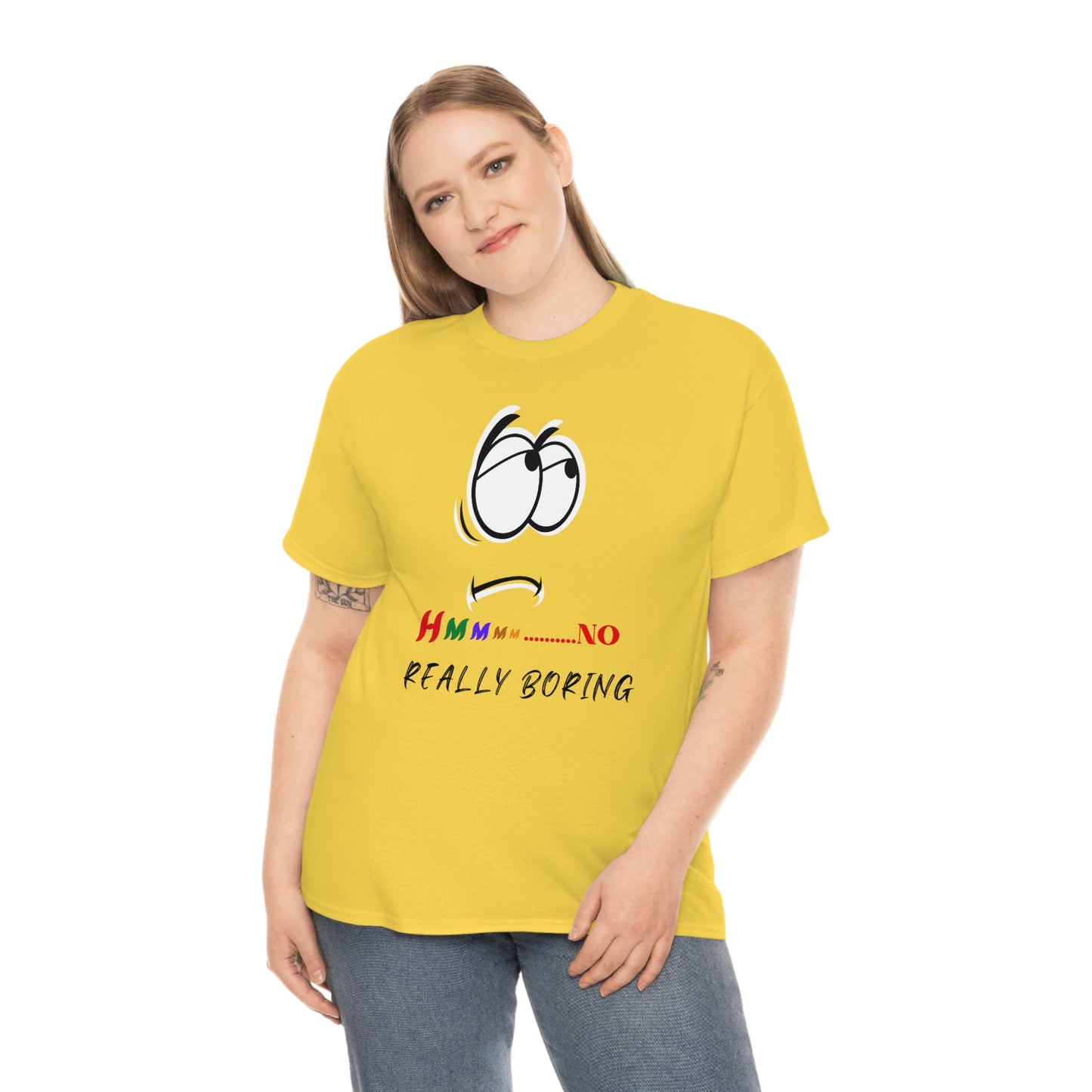 Hmmm... No, Really Boring Unisex Heavy Cotton Tee