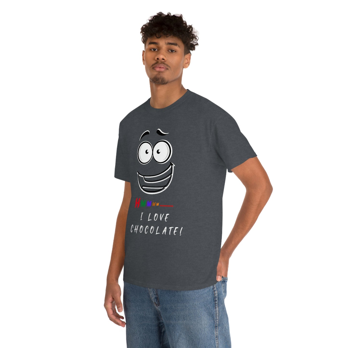 Hmmm... I Love Chocolate Unisex Heavy Cotton Tee