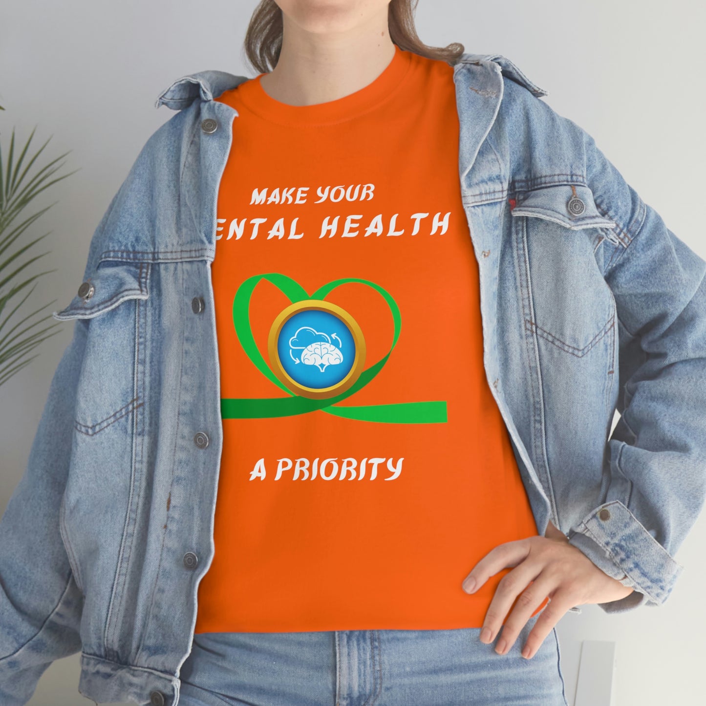 Mental Health A Priority Unisex Heavy Cotton Tee