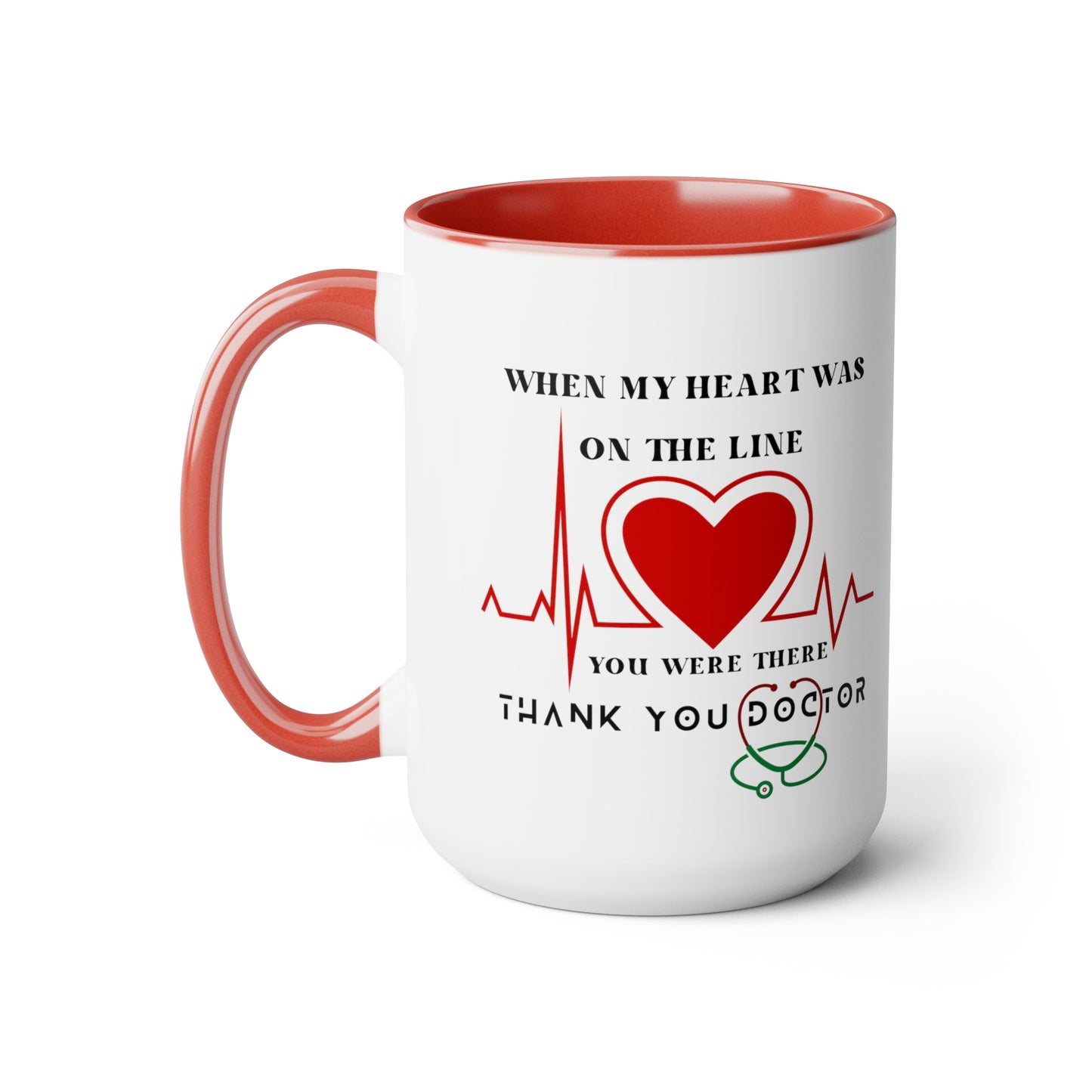 Medical, CVICU, EKG, Two-Tone Coffee Mugs, 15oz