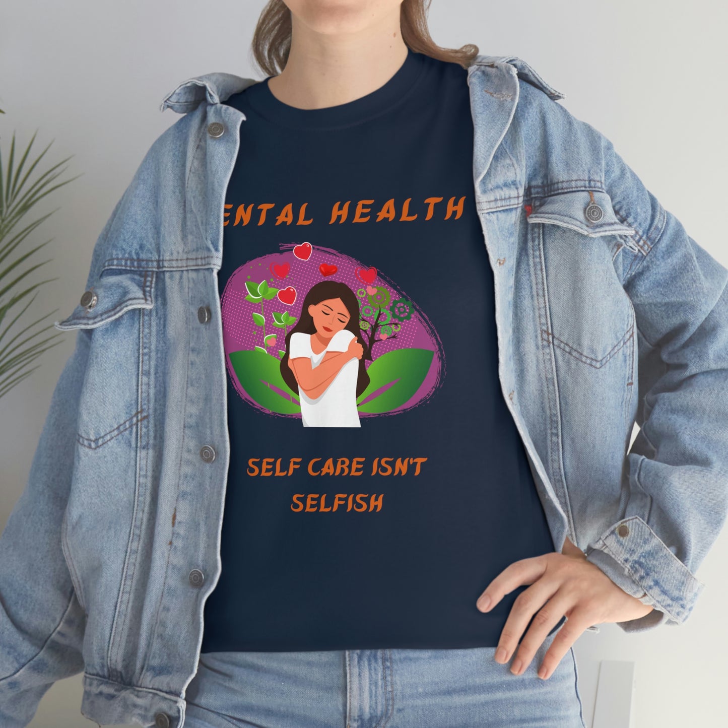 Mental Health Self Care Unisex Heavy Cotton Tee