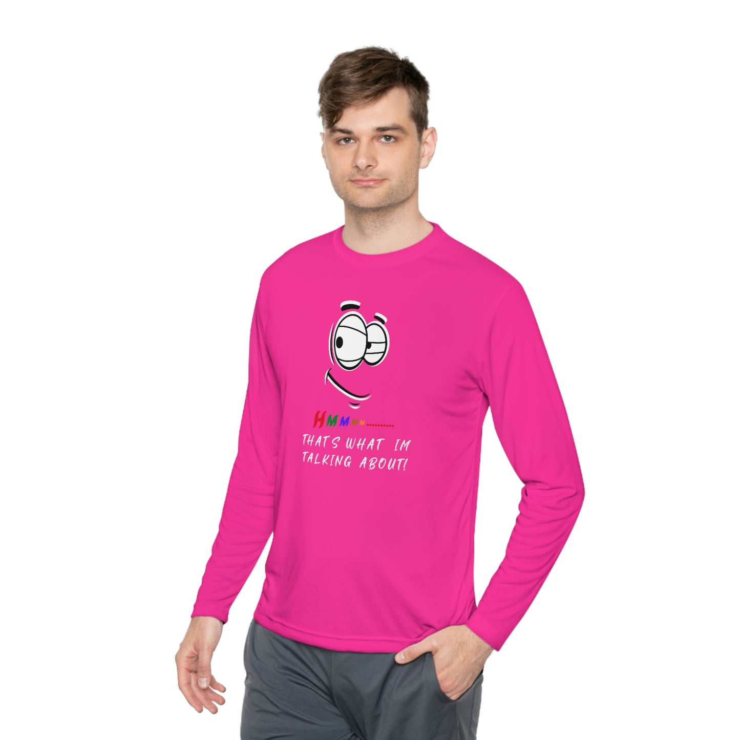 Hmmm, Unisex Lightweight Long Sleeve Tee