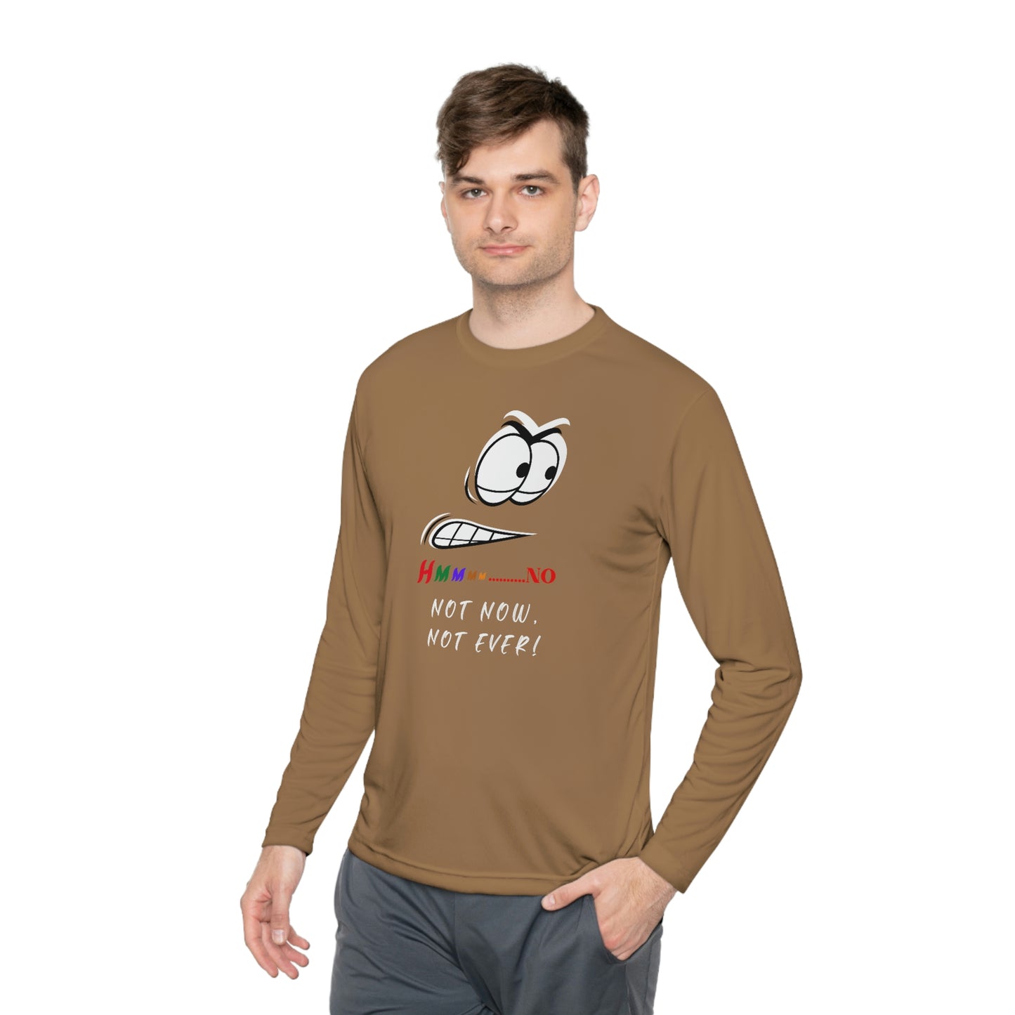 Hmmm, Unisex Lightweight Long Sleeve Tee