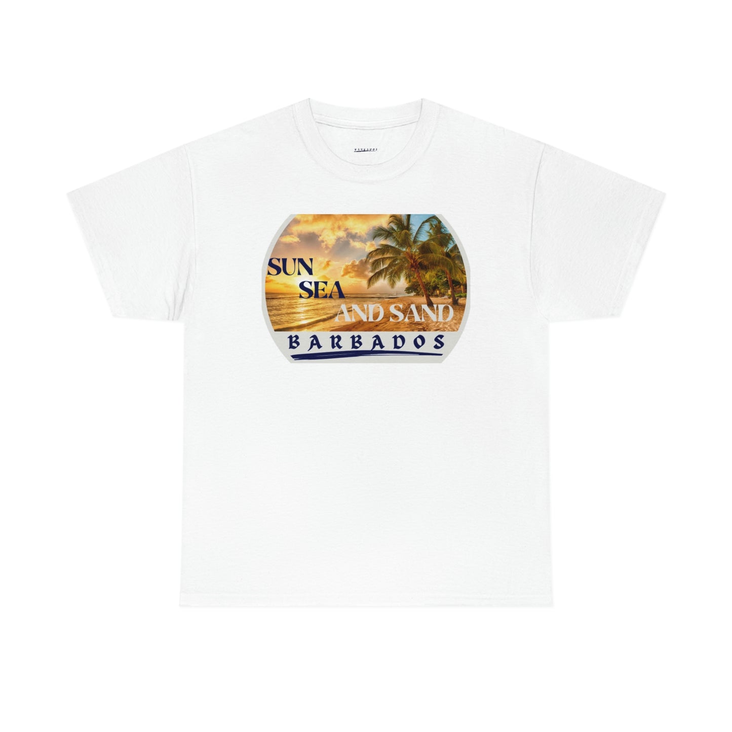 Sun Sea Sand Barbados Unisex Heavy Cotton Tee