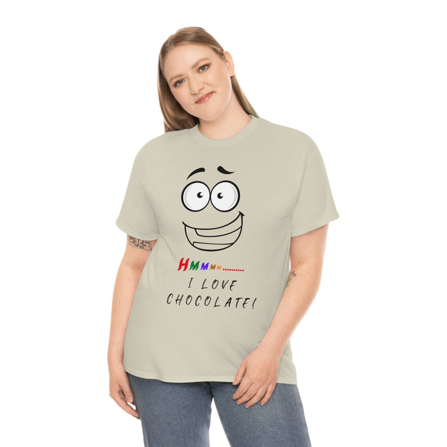 Hmmm... I Love Chocolate Unisex Heavy Cotton Tee