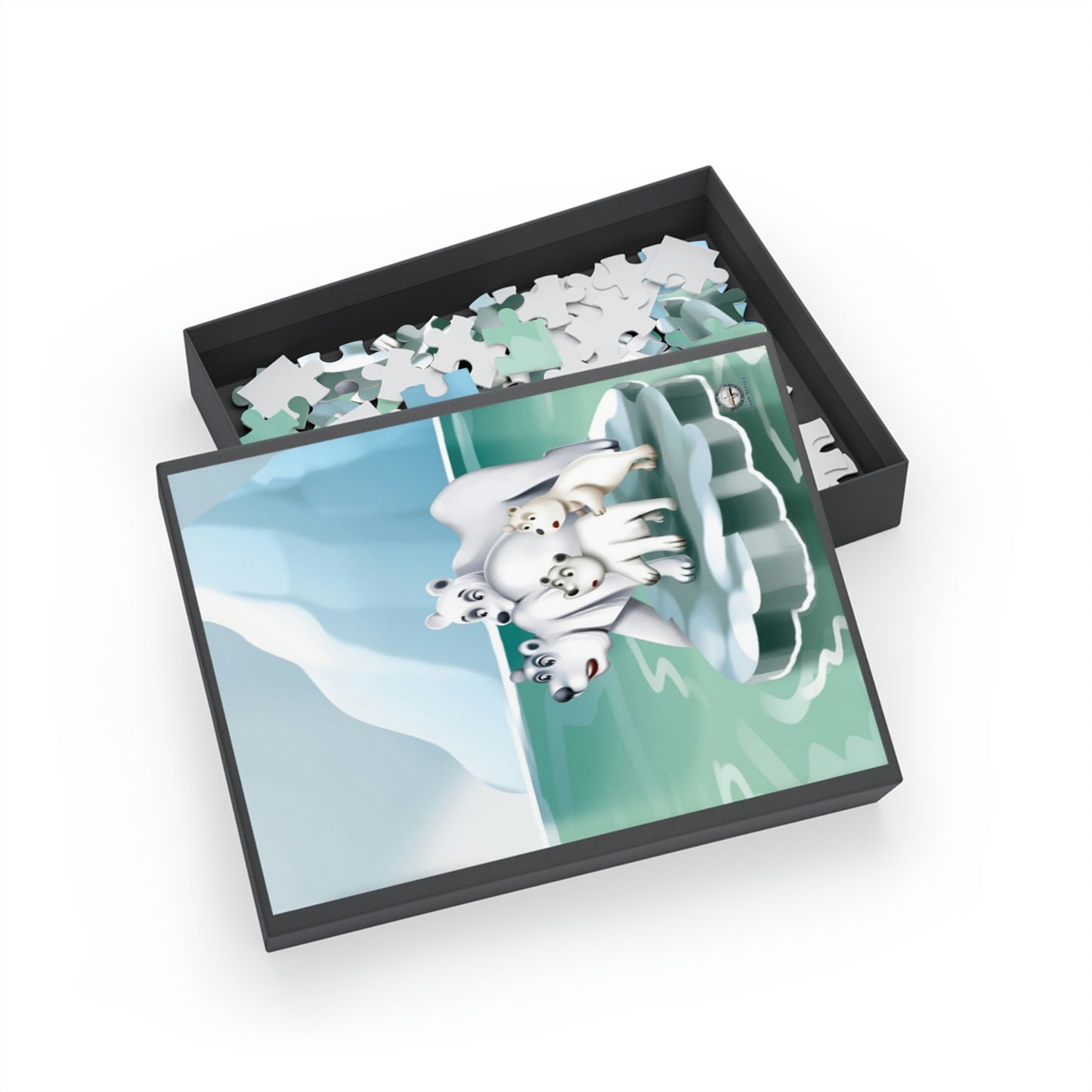 Poro the Polar Bear Family on Ice Puzzle (96, 252, 500, 1000-Piece)