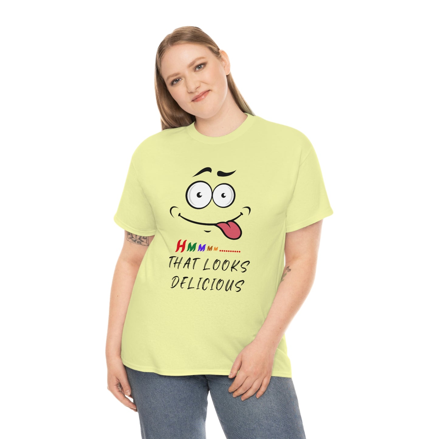 Hmmm, Funny, Unisex Heavy Cotton Tee