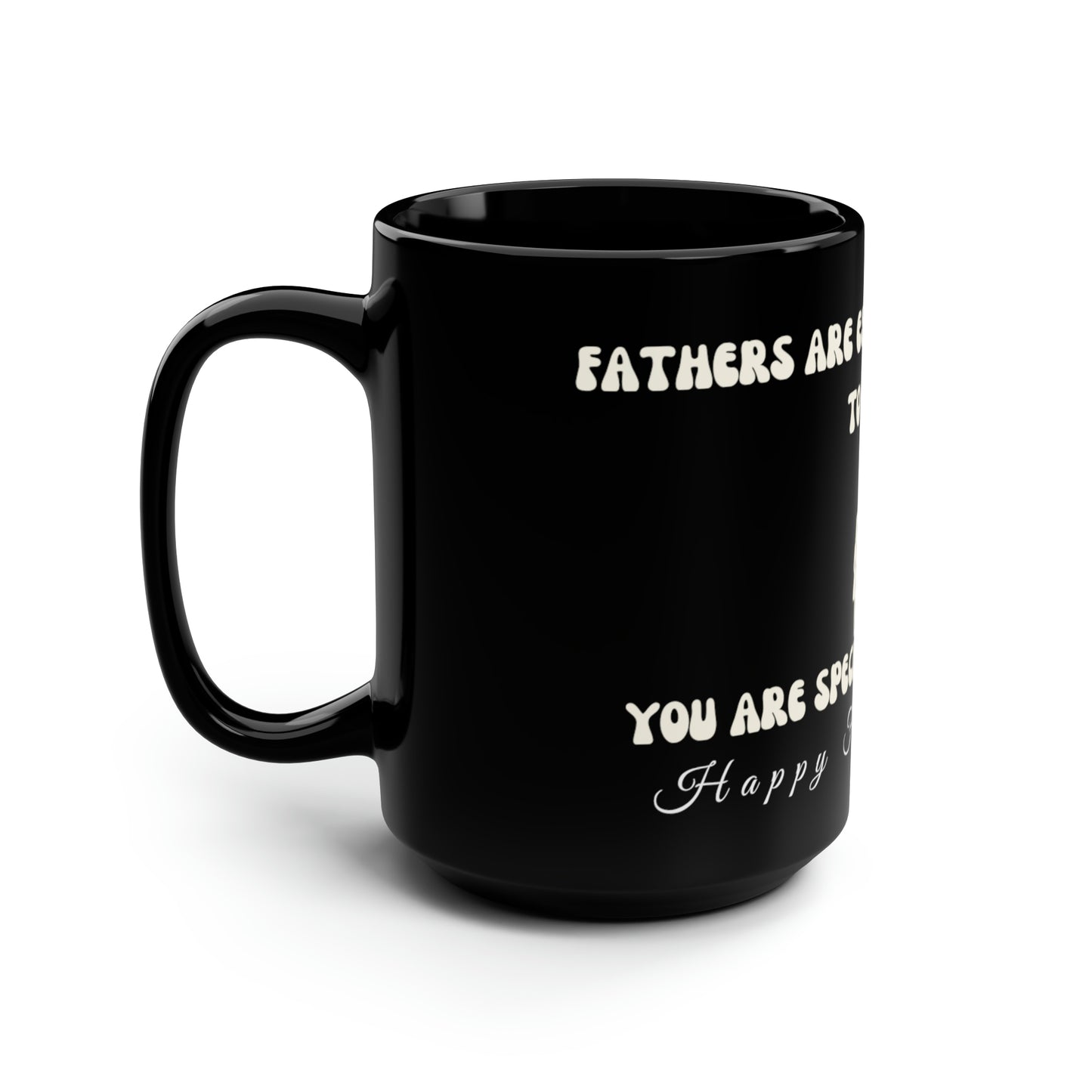 Exotic Print Father's Day Black Mug, 15oz