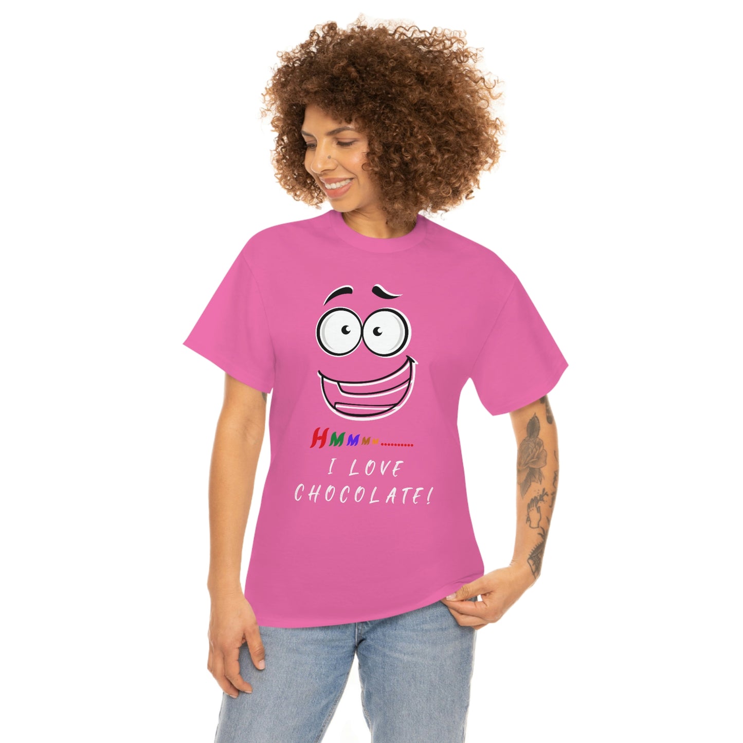 Hmmm... I Love Chocolate Unisex Heavy Cotton Tee