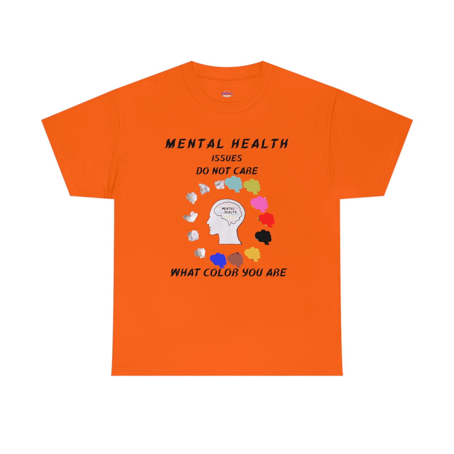 Mental Health Color Unisex Heavy Cotton Tee