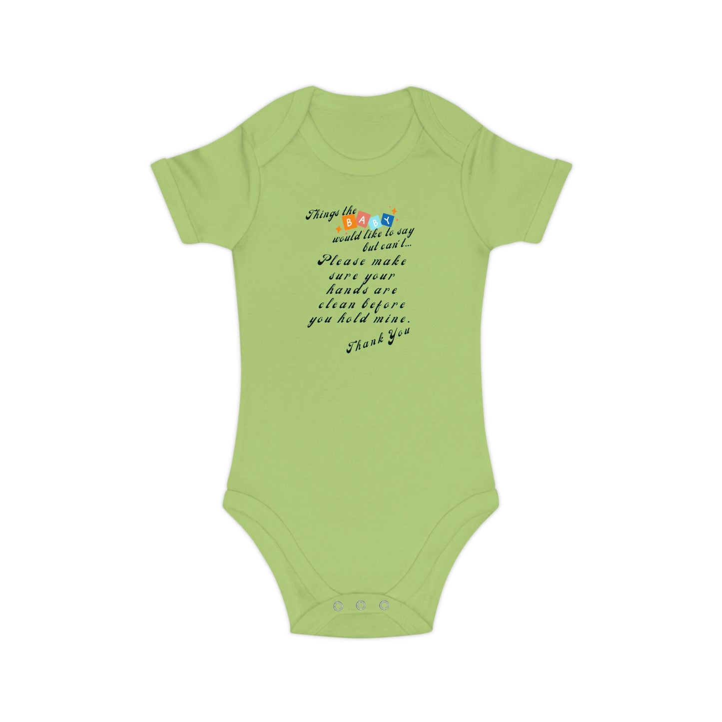 Baby Talk, Combed Cotton Baby Bodysuit