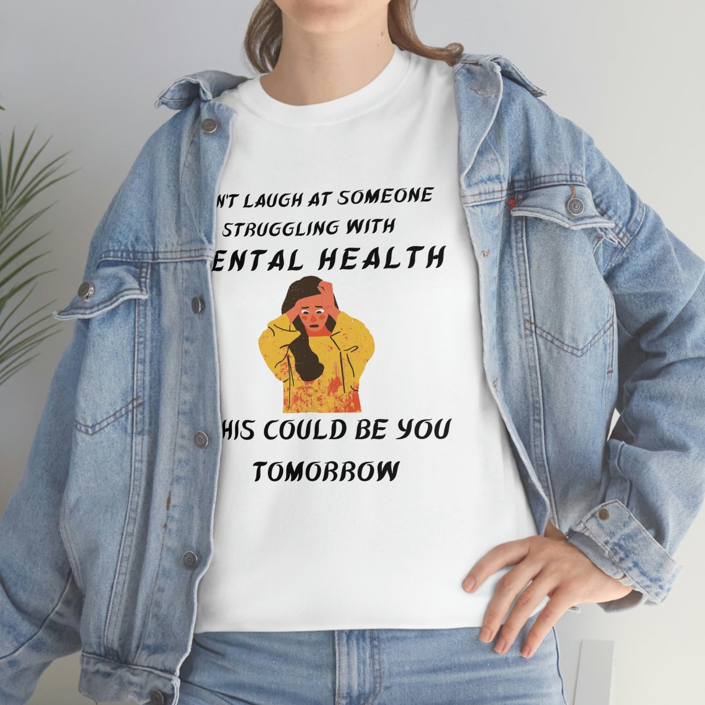 Mental Health Don't Laugh Unisex Heavy Cotton Tee