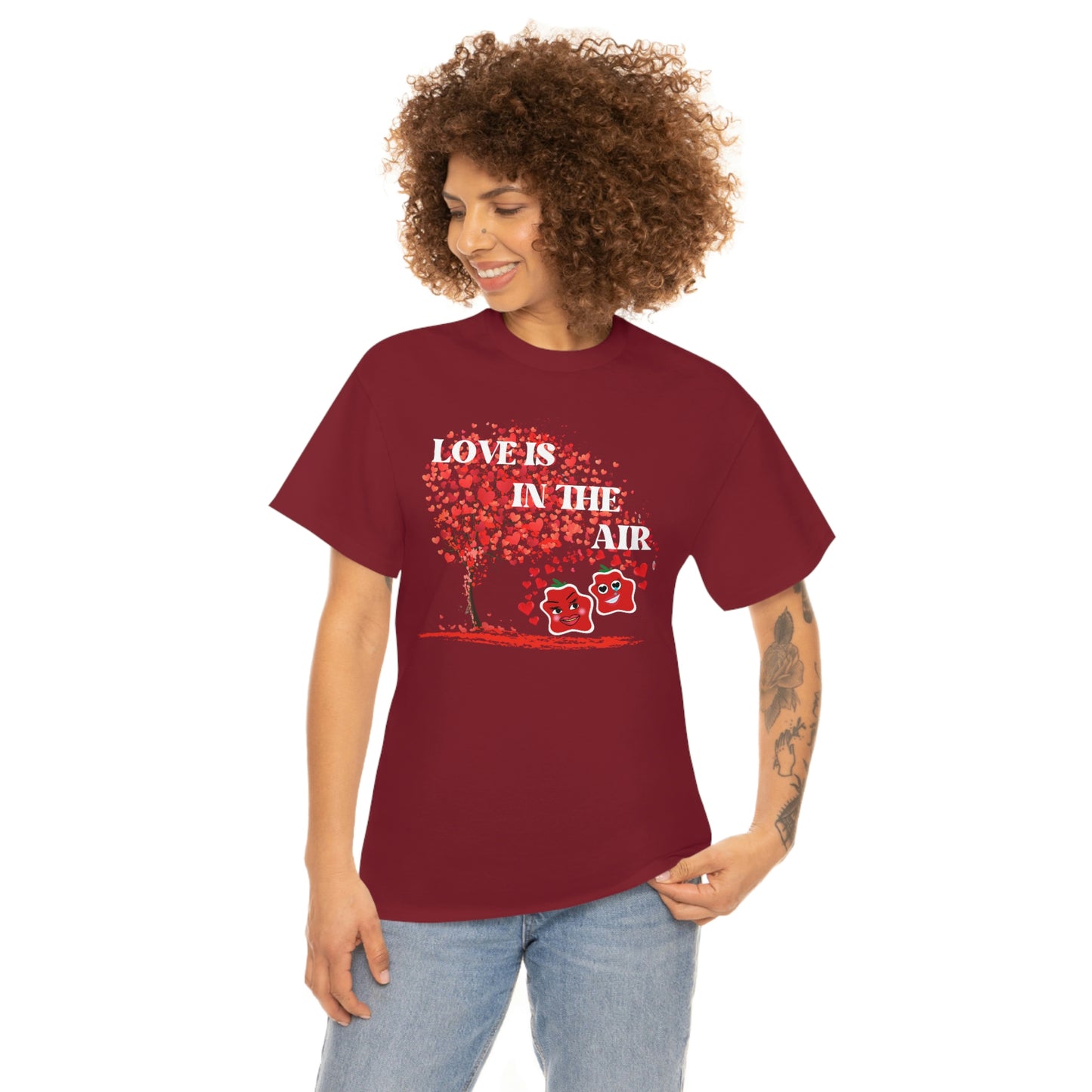 Love Is In The Air Smile Unisex Heavy Cotton Tee