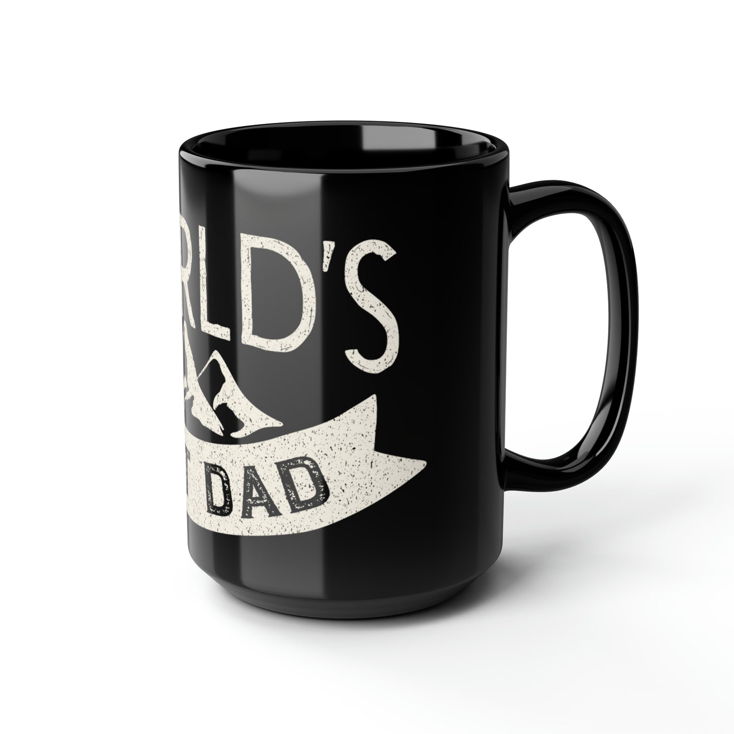 Exotic Print Fathers Day Black Mug, 15oz