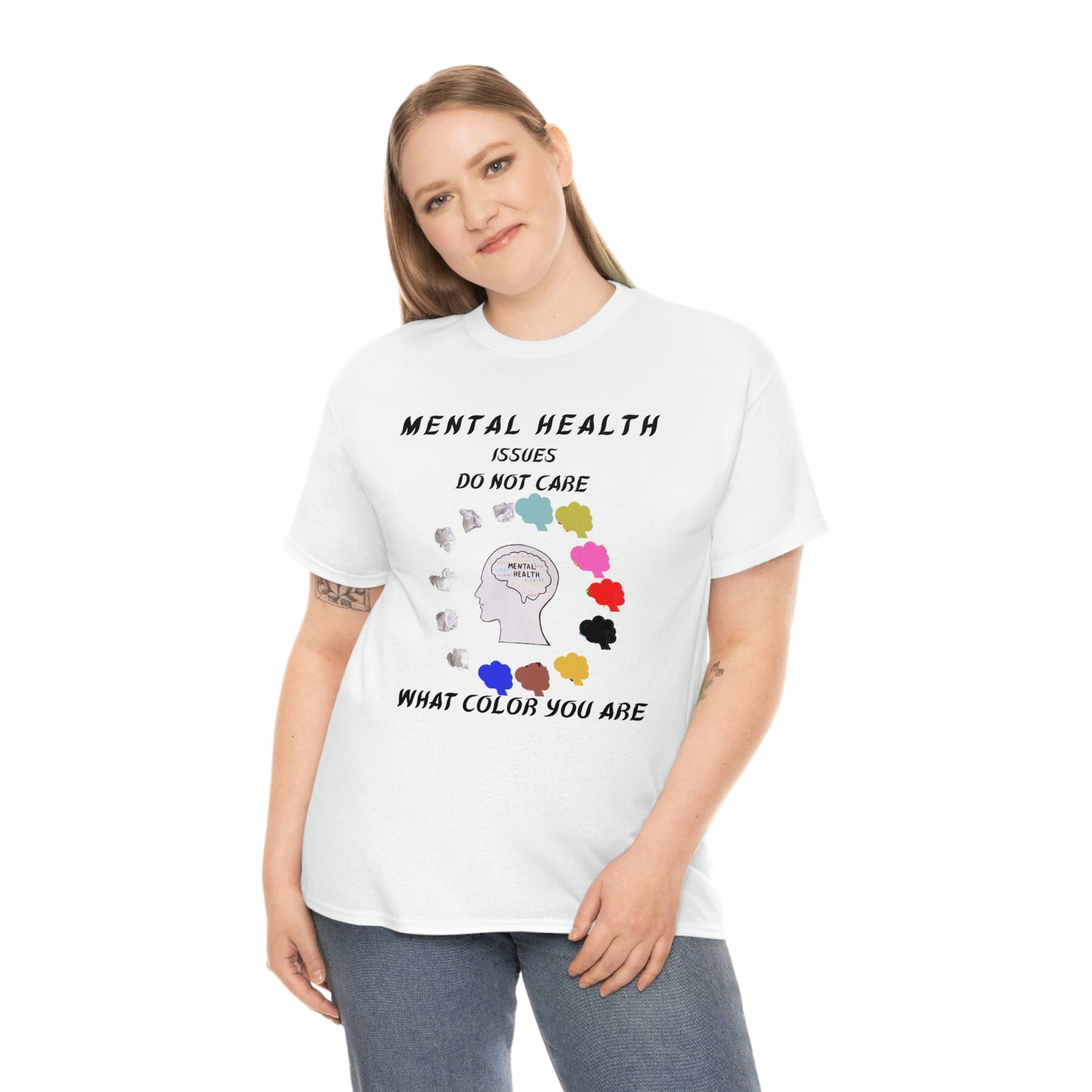 Mental Health Color Unisex Heavy Cotton Tee