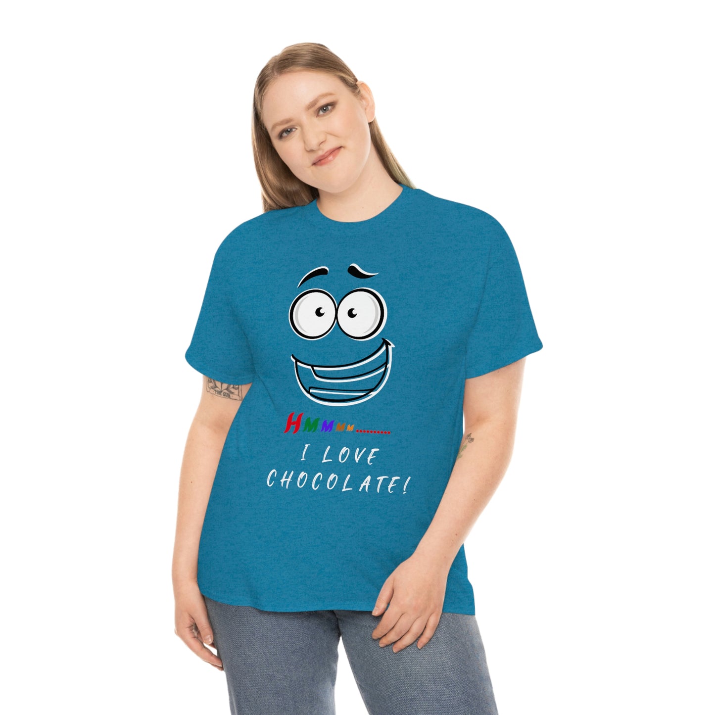 Hmmm... I Love Chocolate Unisex Heavy Cotton Tee