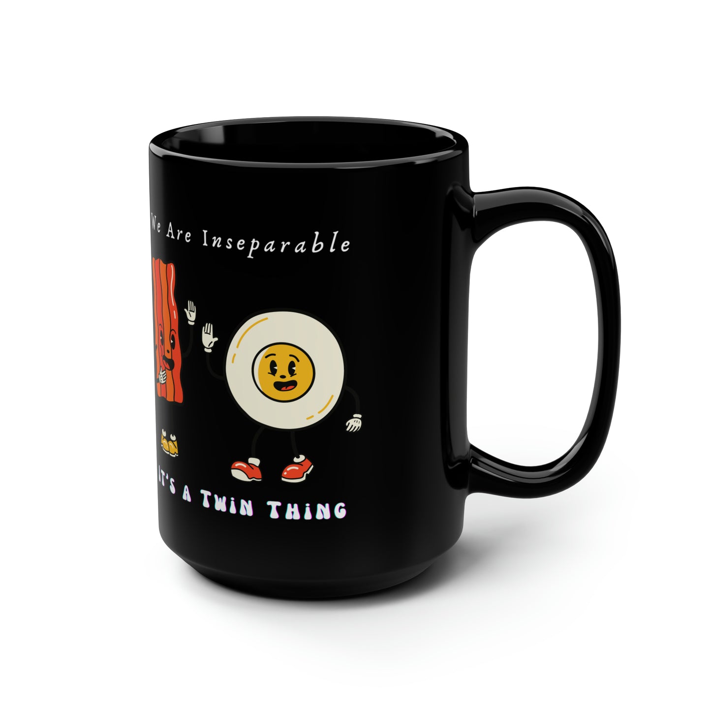 Twin Black Mug, 15oz