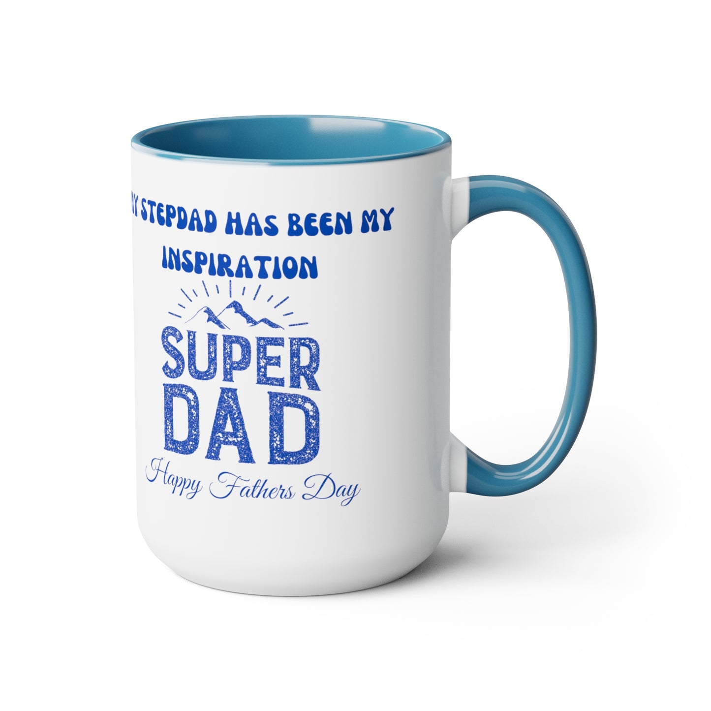 Exotic Print Fathers Day Two-Tone Coffee Mugs, 15oz