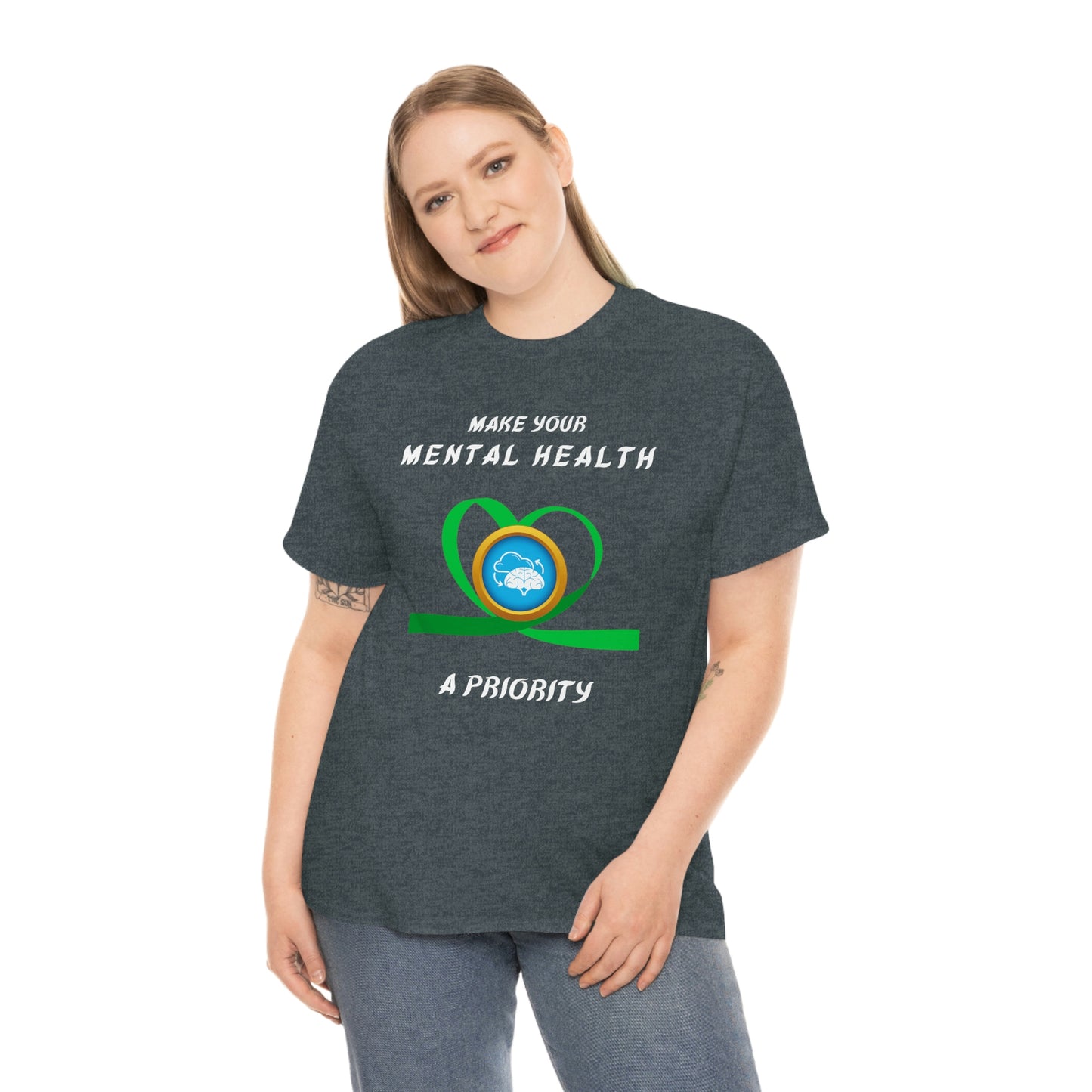 Mental Health A Priority Unisex Heavy Cotton Tee