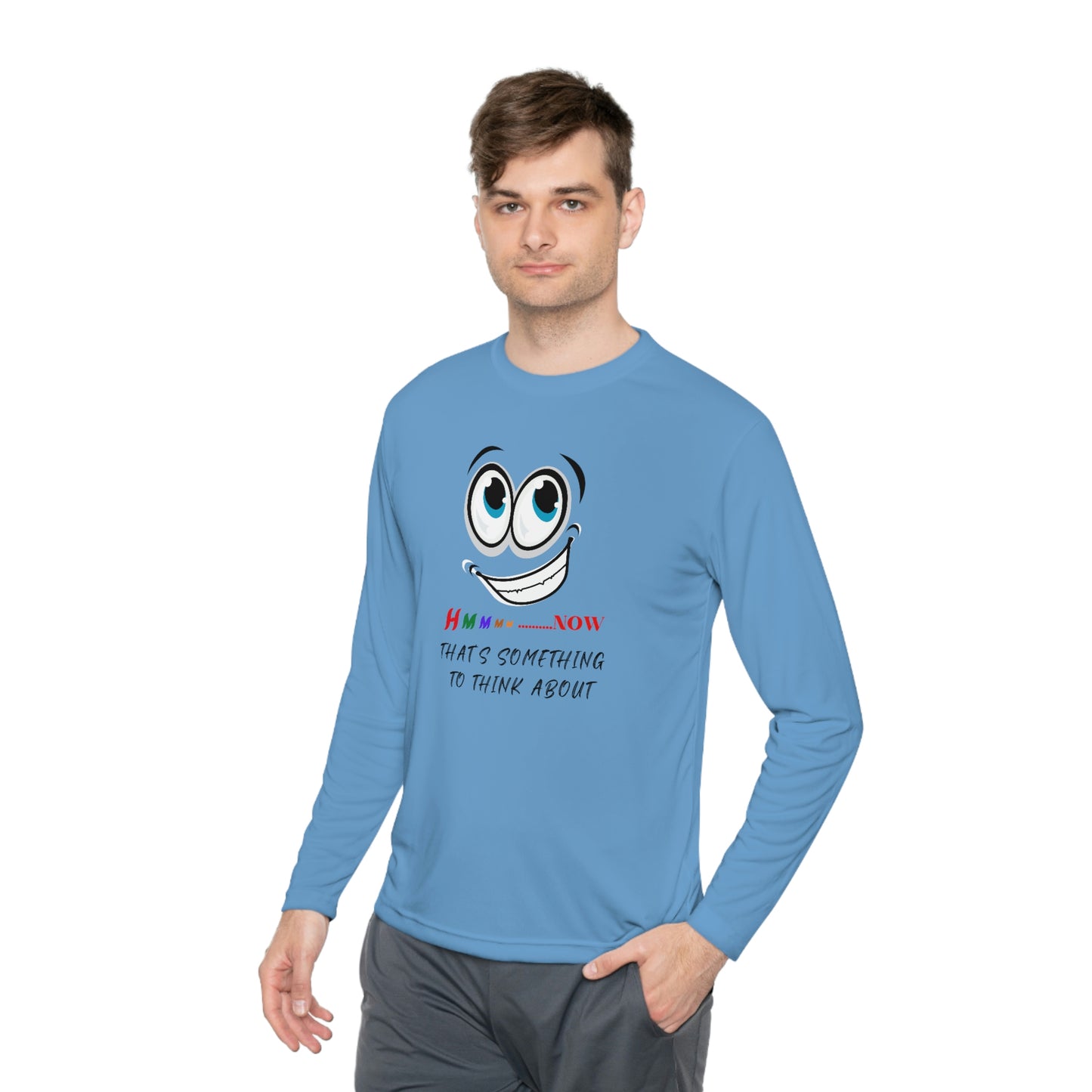 Hmmm, Unisex Lightweight Long Sleeve Tee