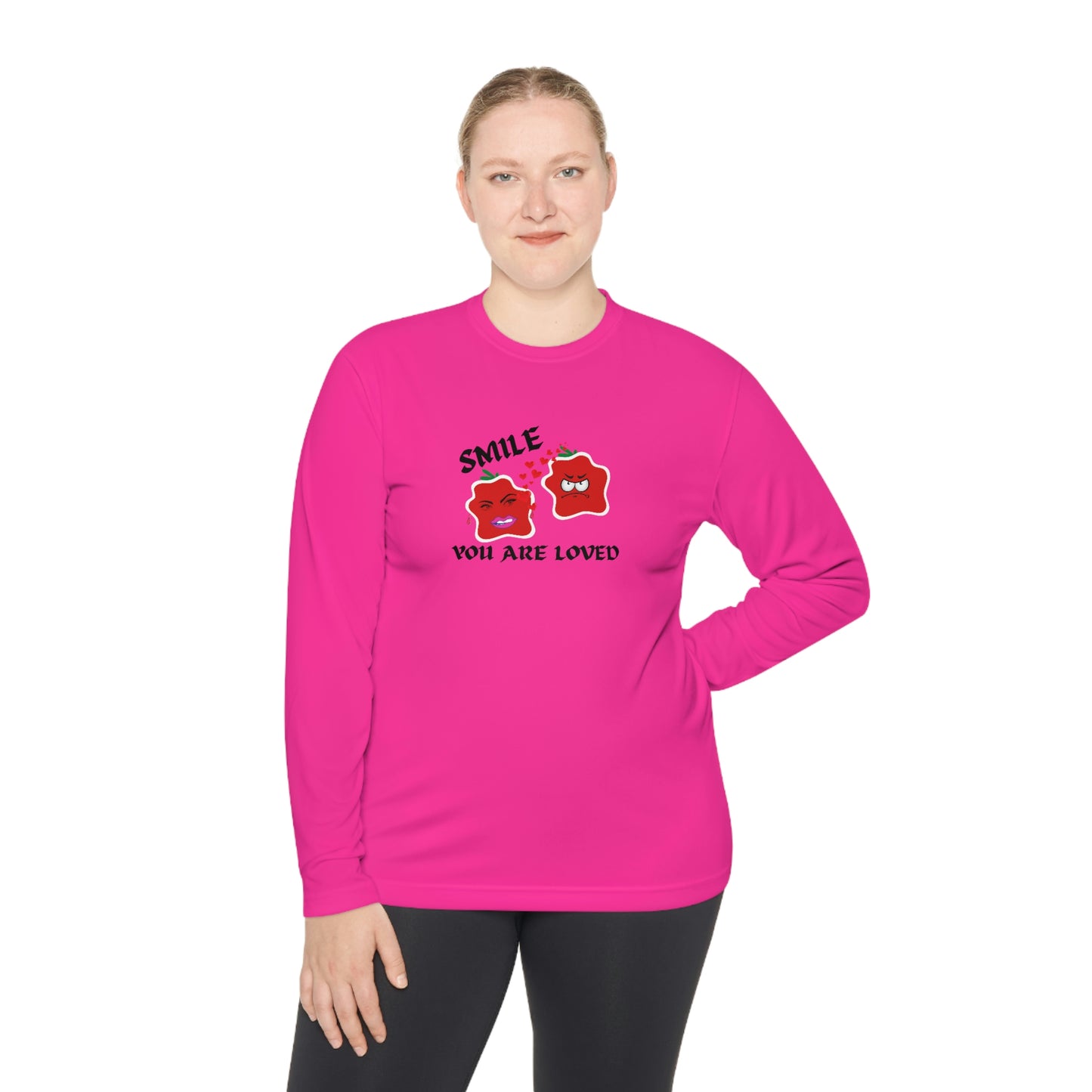 Smile You Are Loved Unisex Lightweight Long Sleeve Tee