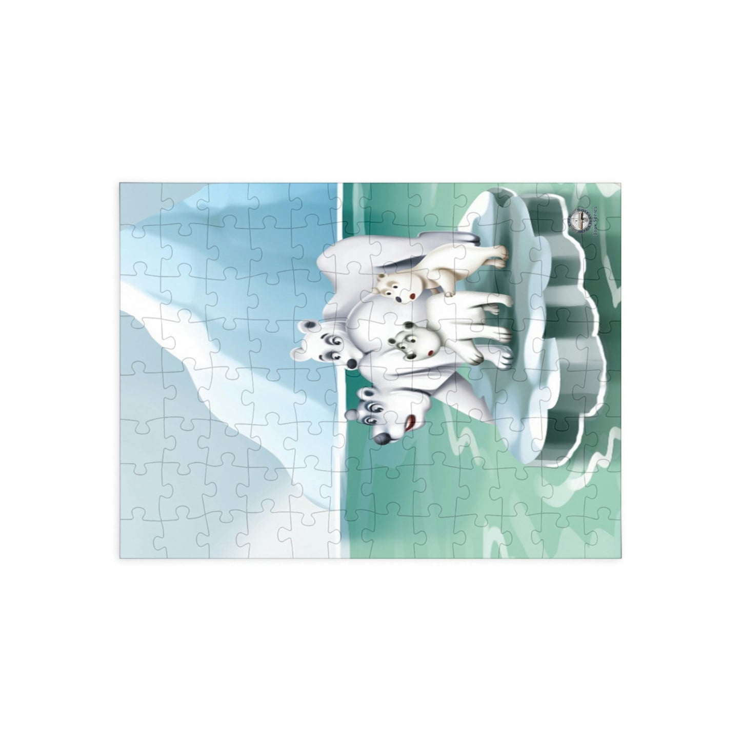 Poro the Polar Bear Family on Ice Puzzle (96, 252, 500, 1000-Piece)